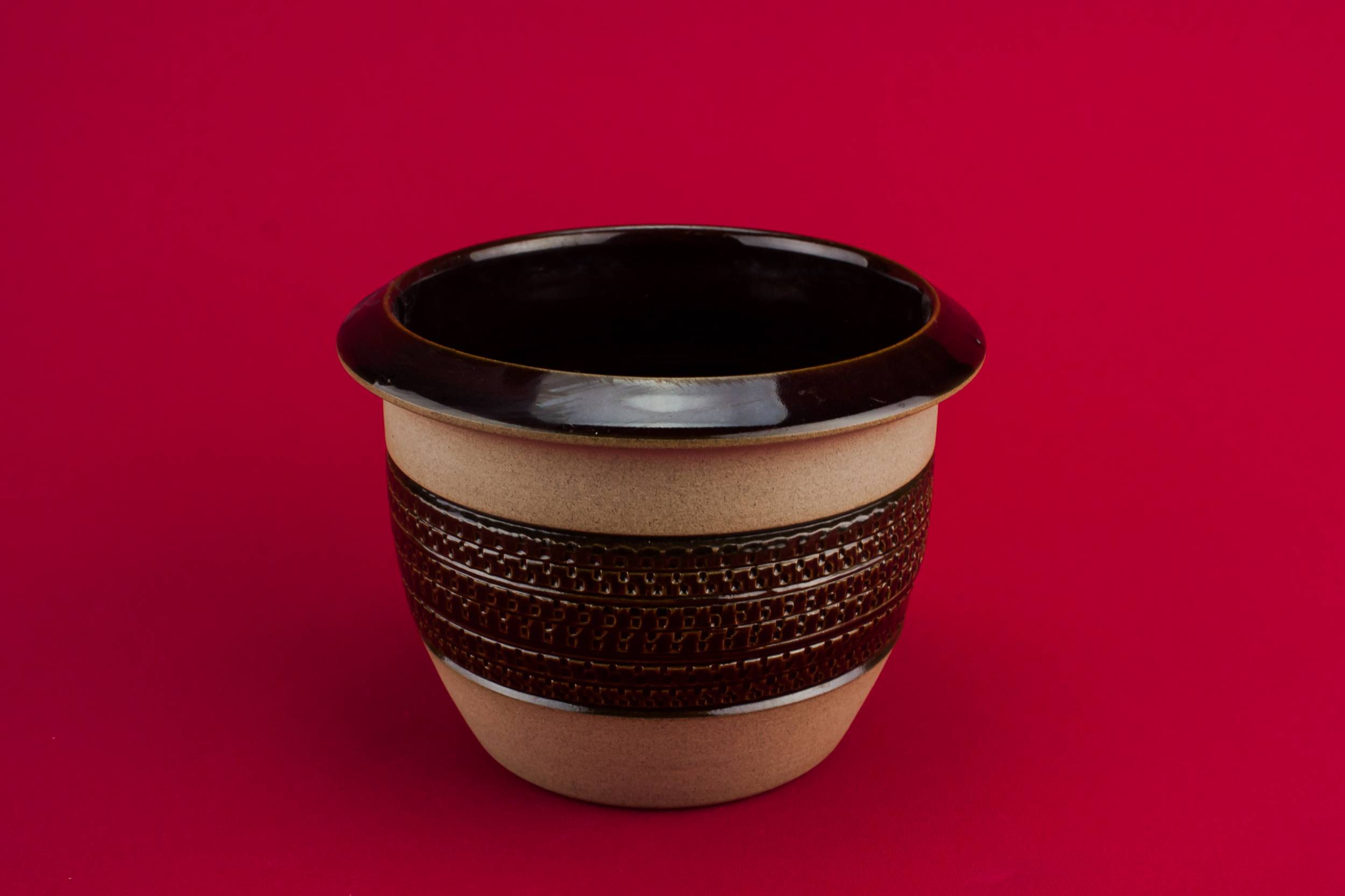 Rustic Vintage Abstract — Poole pottery planter