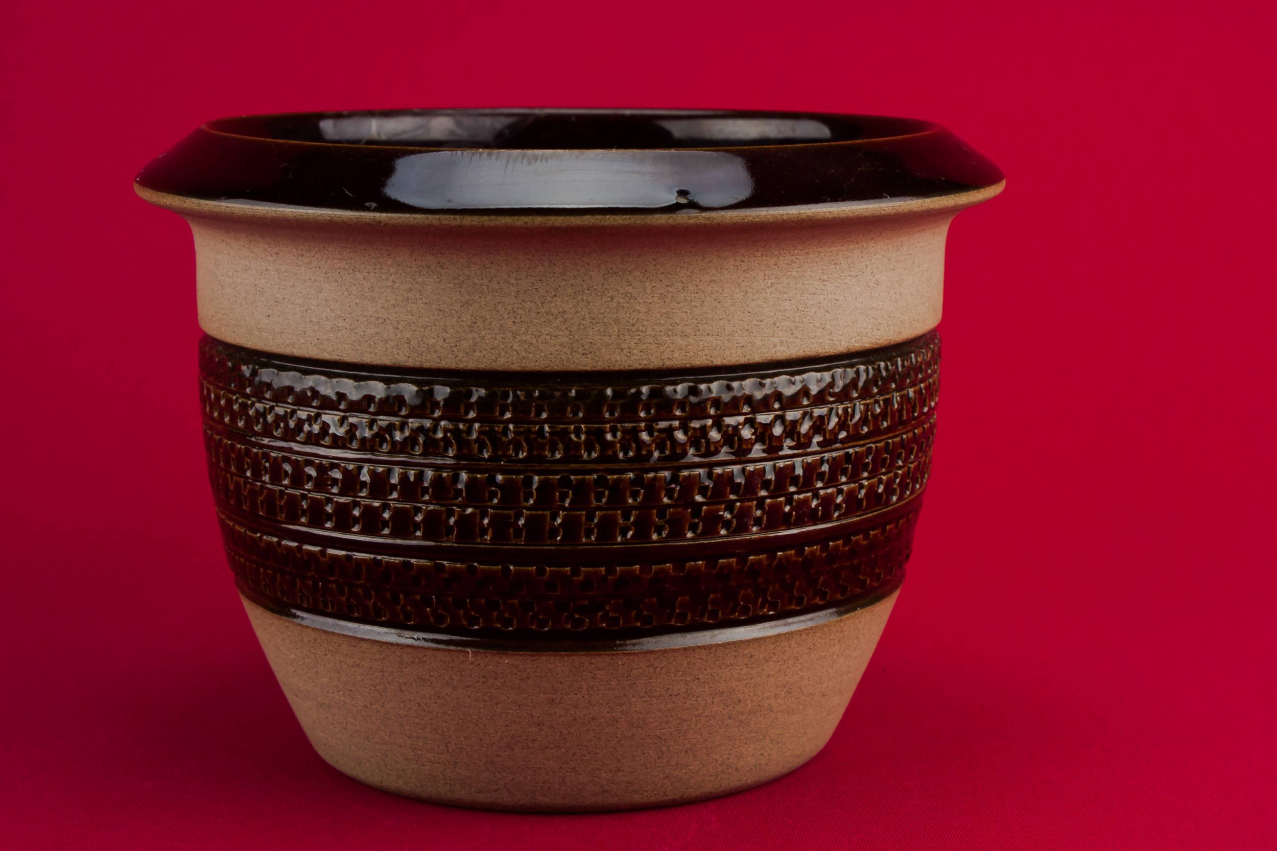 Rustic Vintage Abstract — Poole pottery planter 1