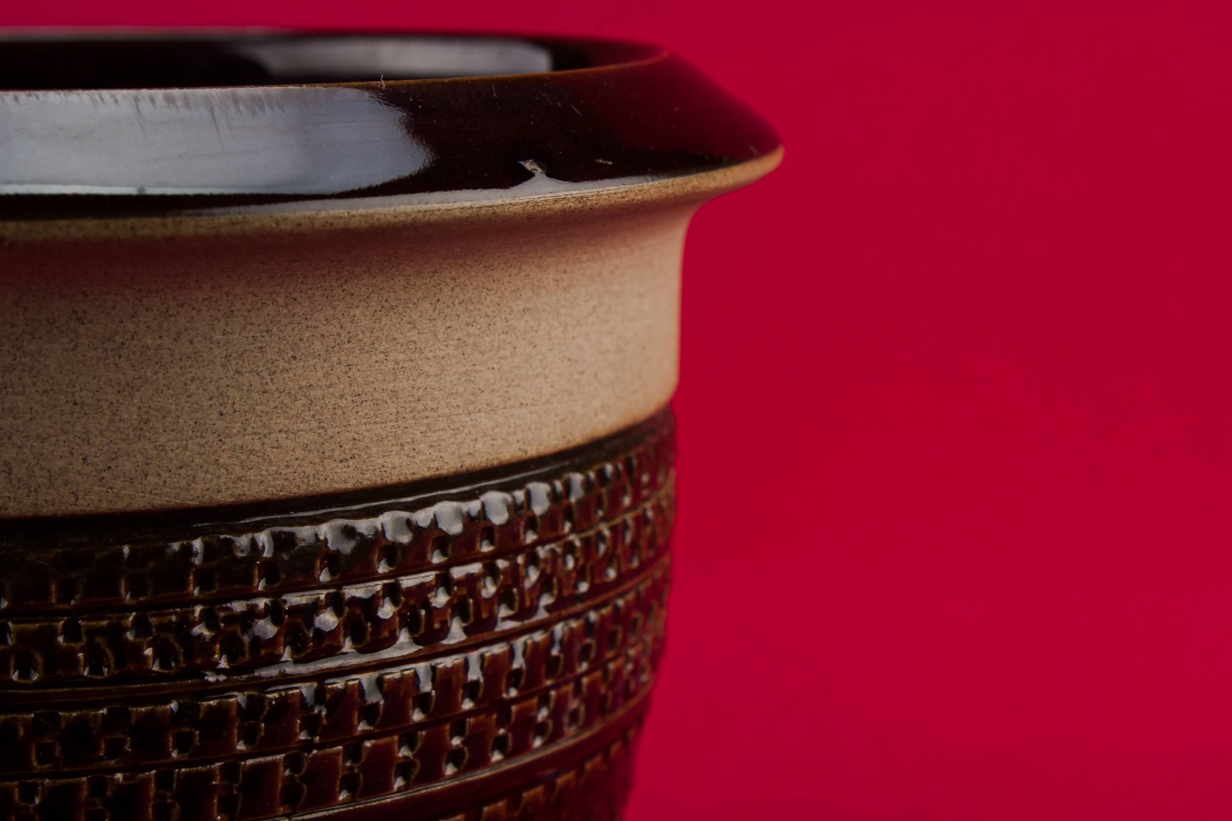 Rustic Vintage Abstract — Poole pottery planter 2