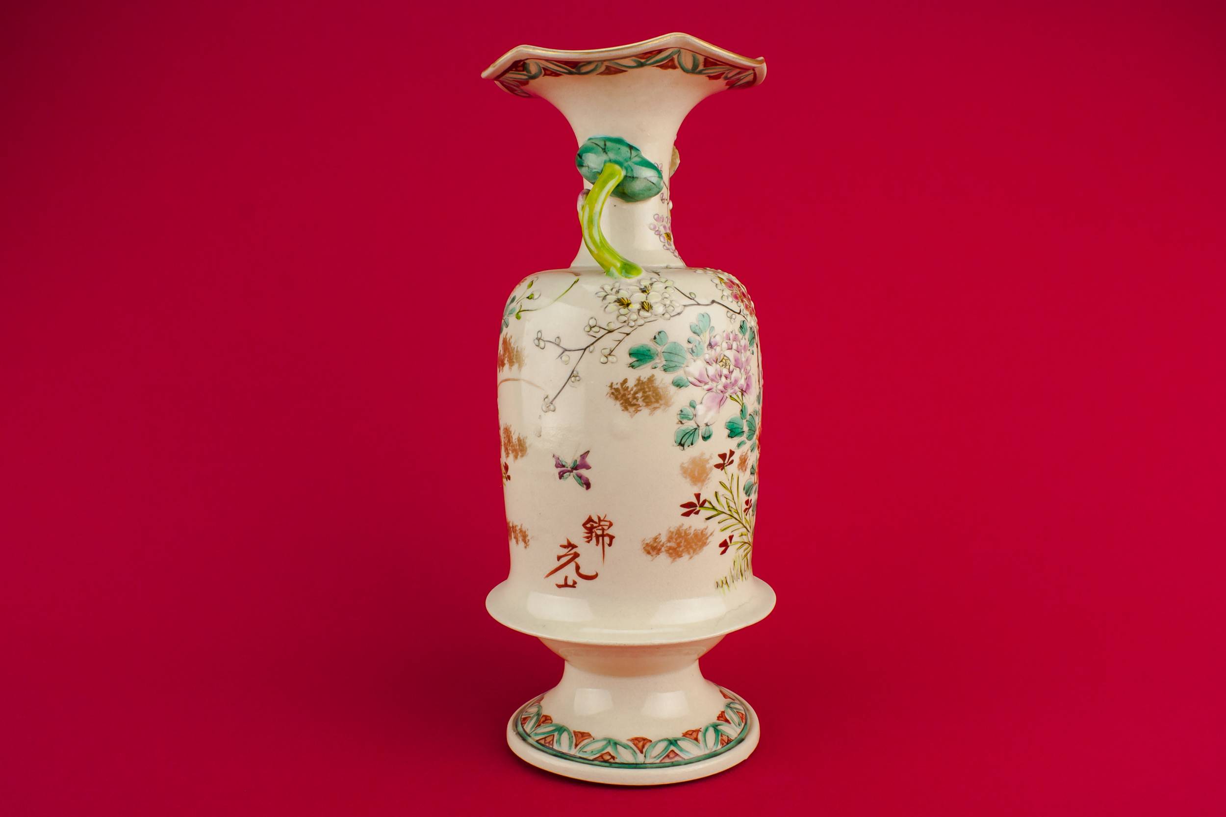 Elegant Antique Pottery — Tall complex baluster vase 2