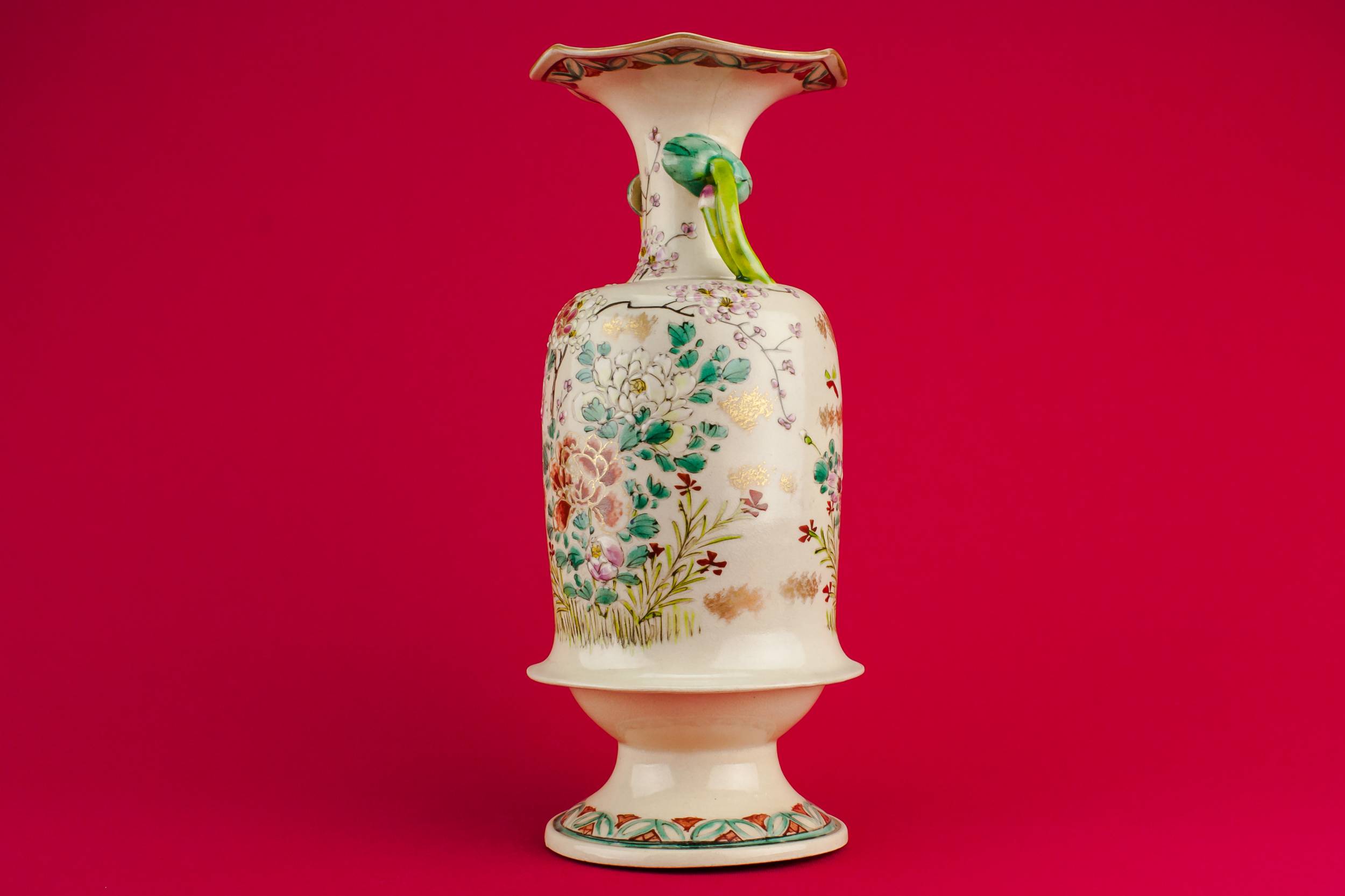 Elegant Antique Pottery — Tall complex baluster vase 3