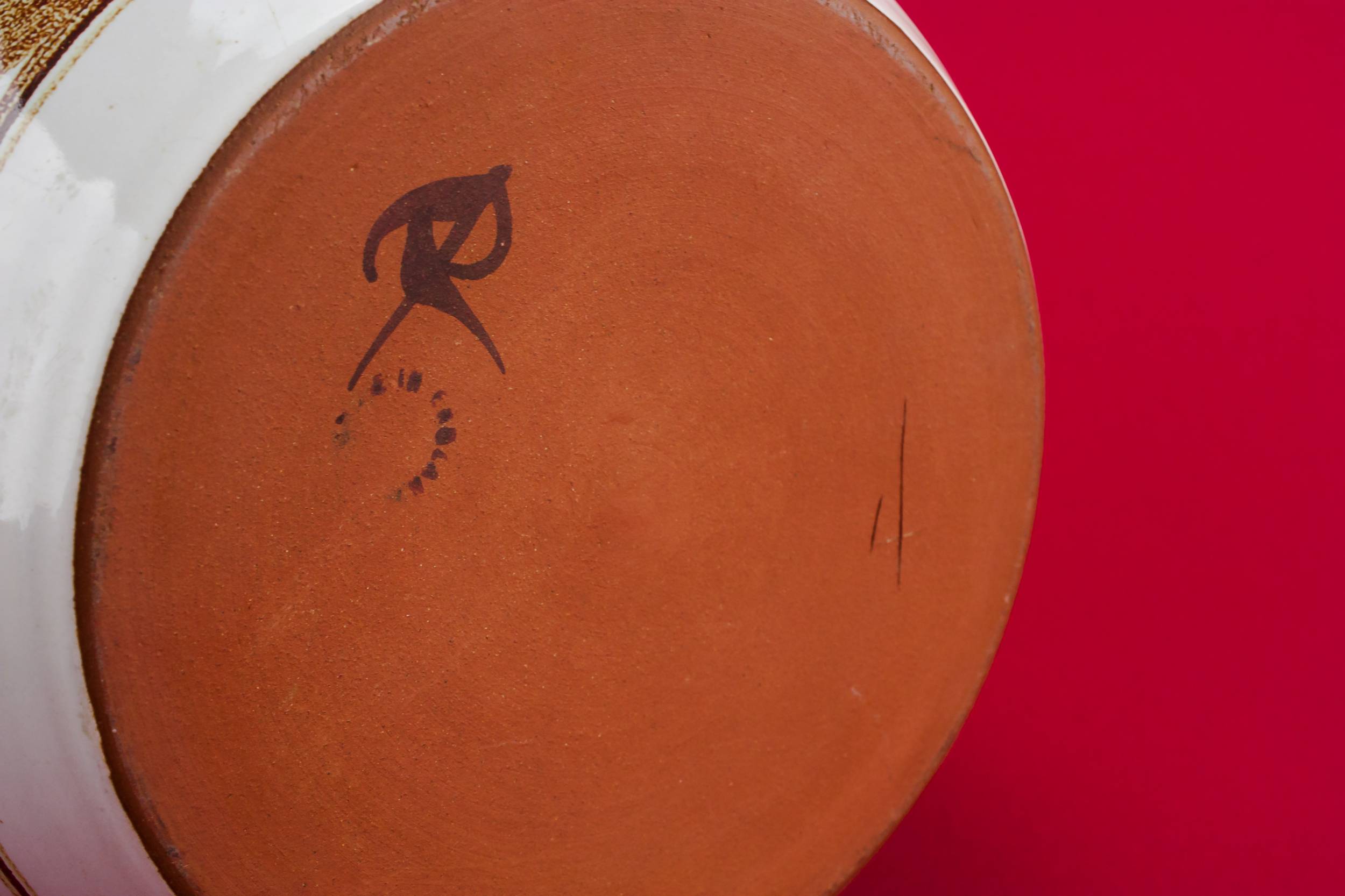 Charming Pottery Abstract — Rustic pottery jar 4