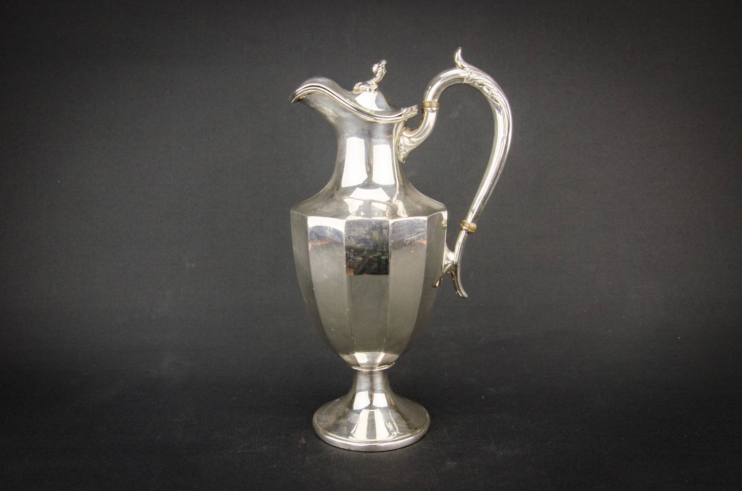 High Victorian Antique — Silver plated metal water jug