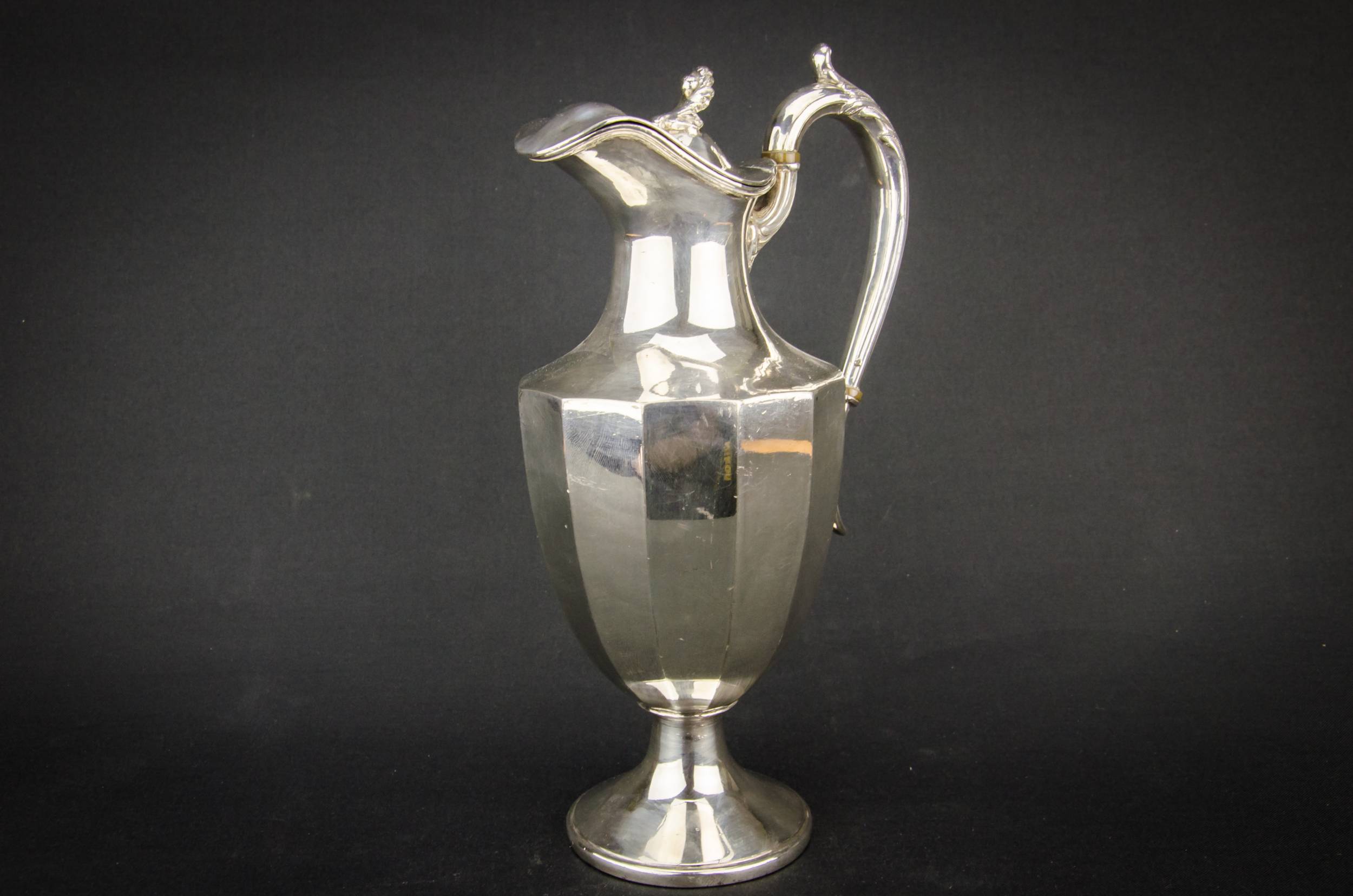 High Victorian Antique — Silver plated metal water jug 1