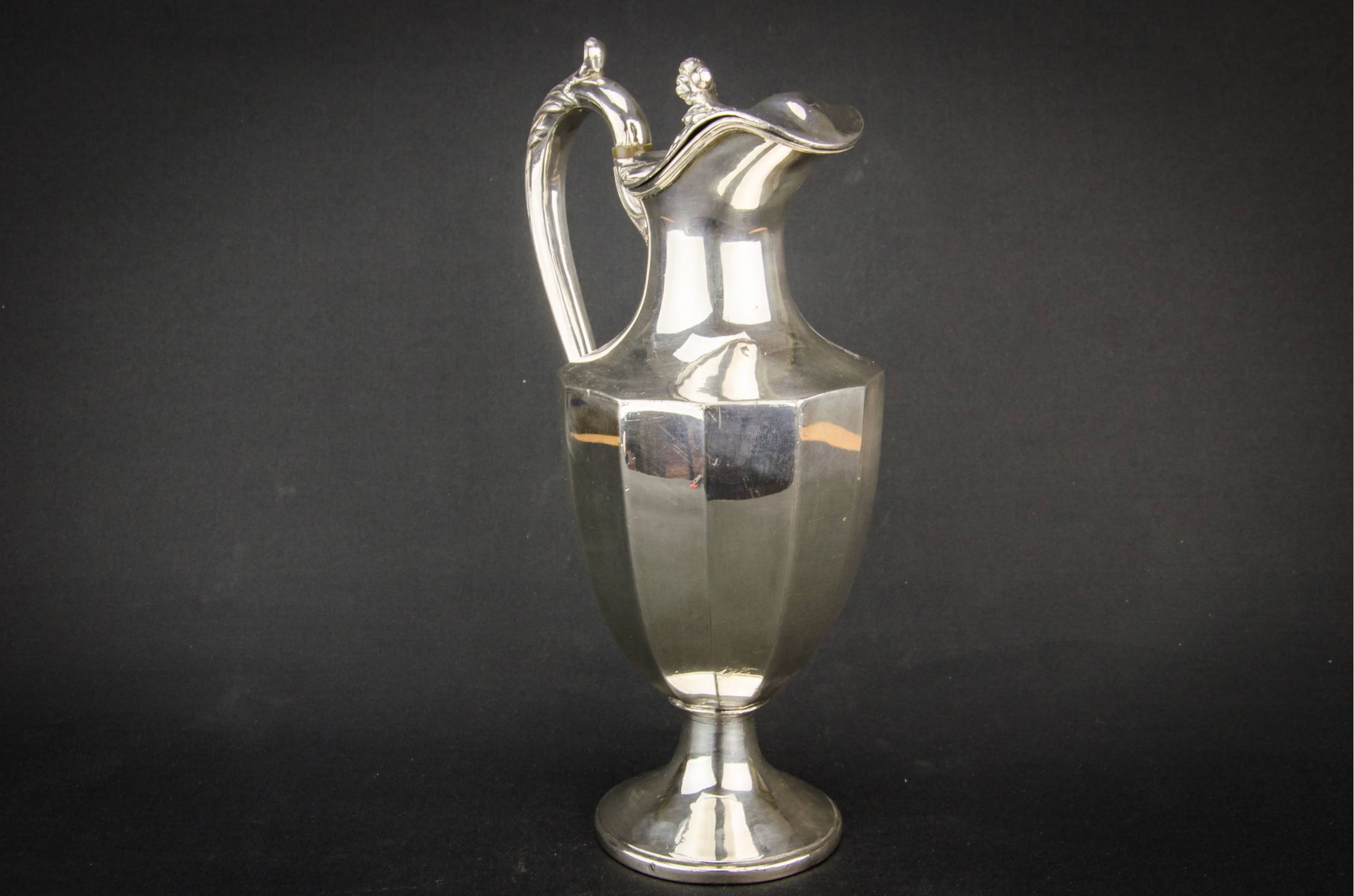 High Victorian Antique — Silver plated metal water jug 2