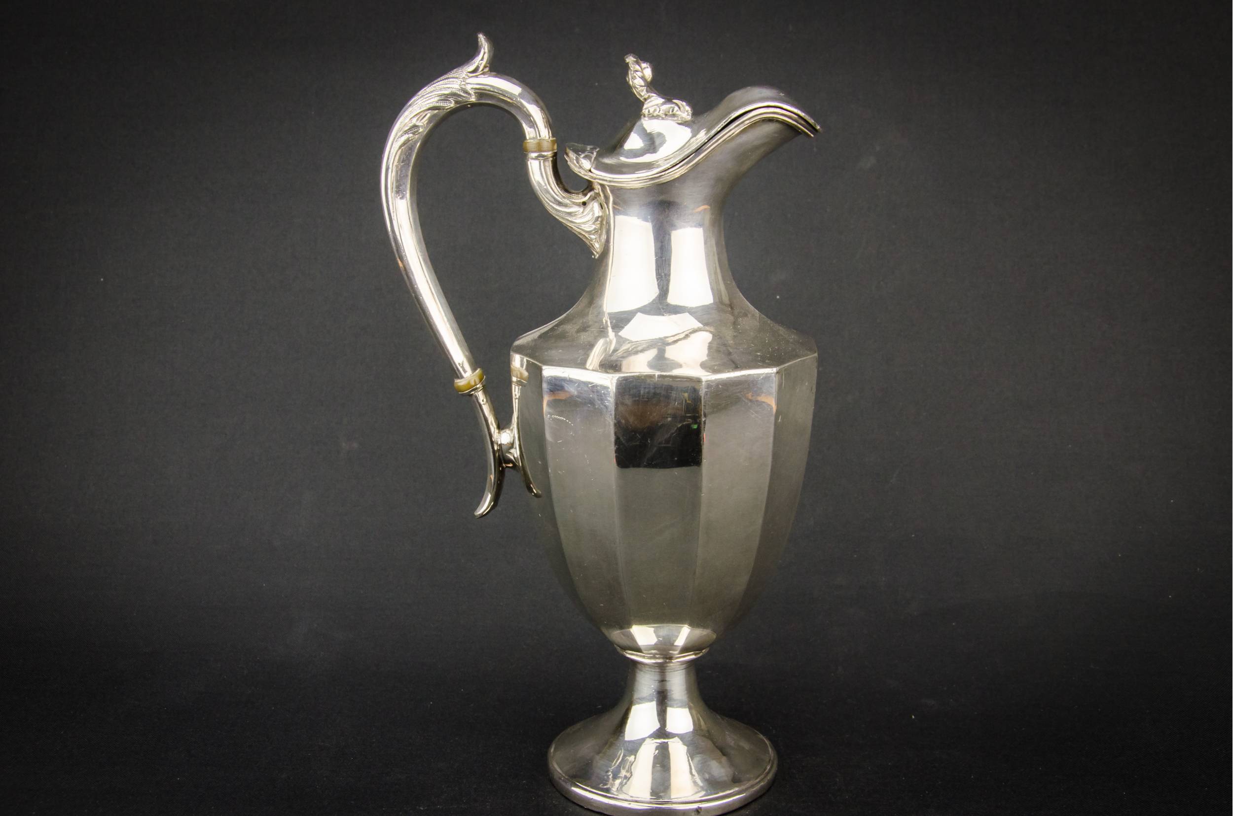 High Victorian Antique — Silver plated metal water jug 3
