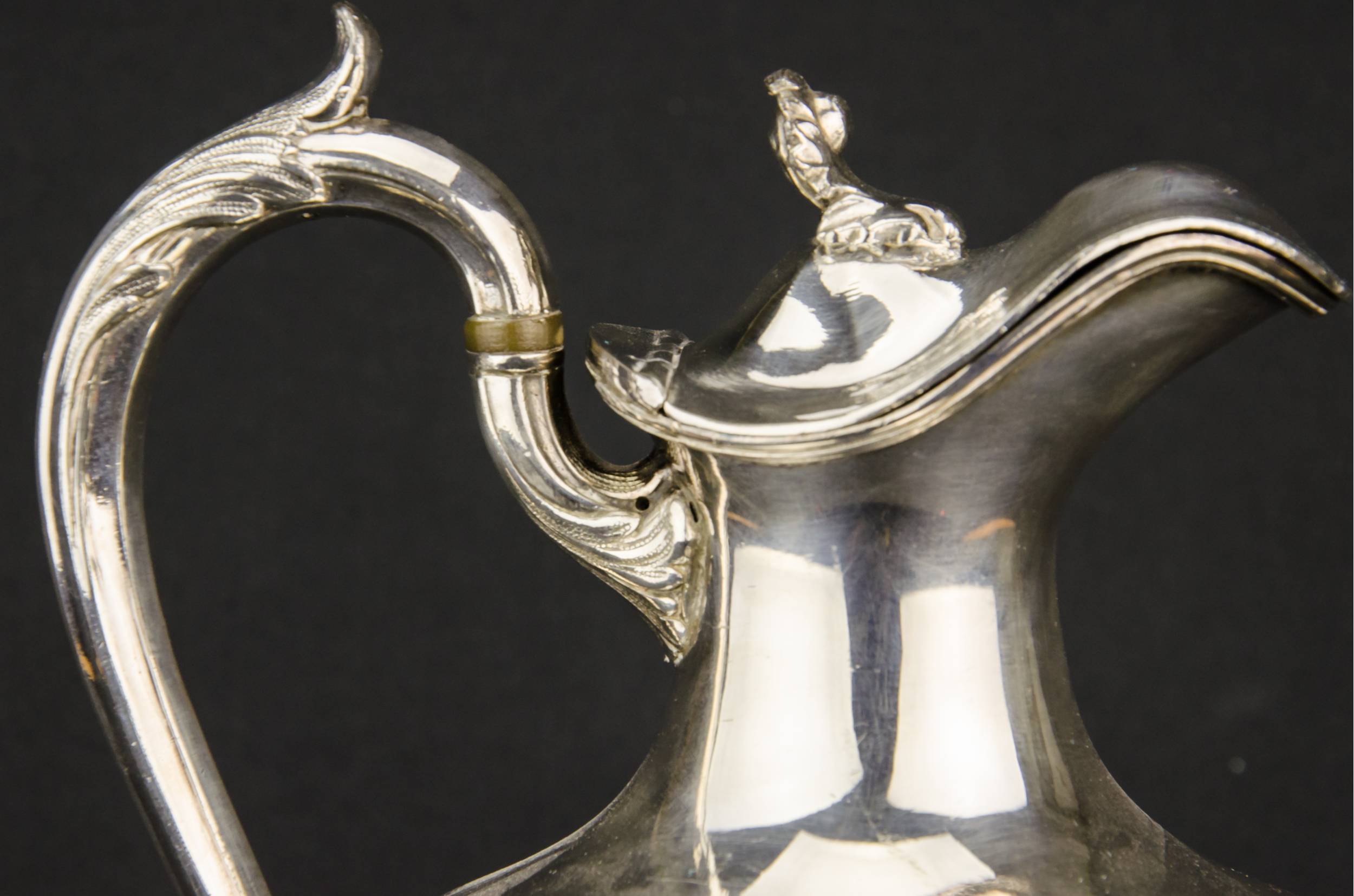 High Victorian Antique — Silver plated metal water jug 4