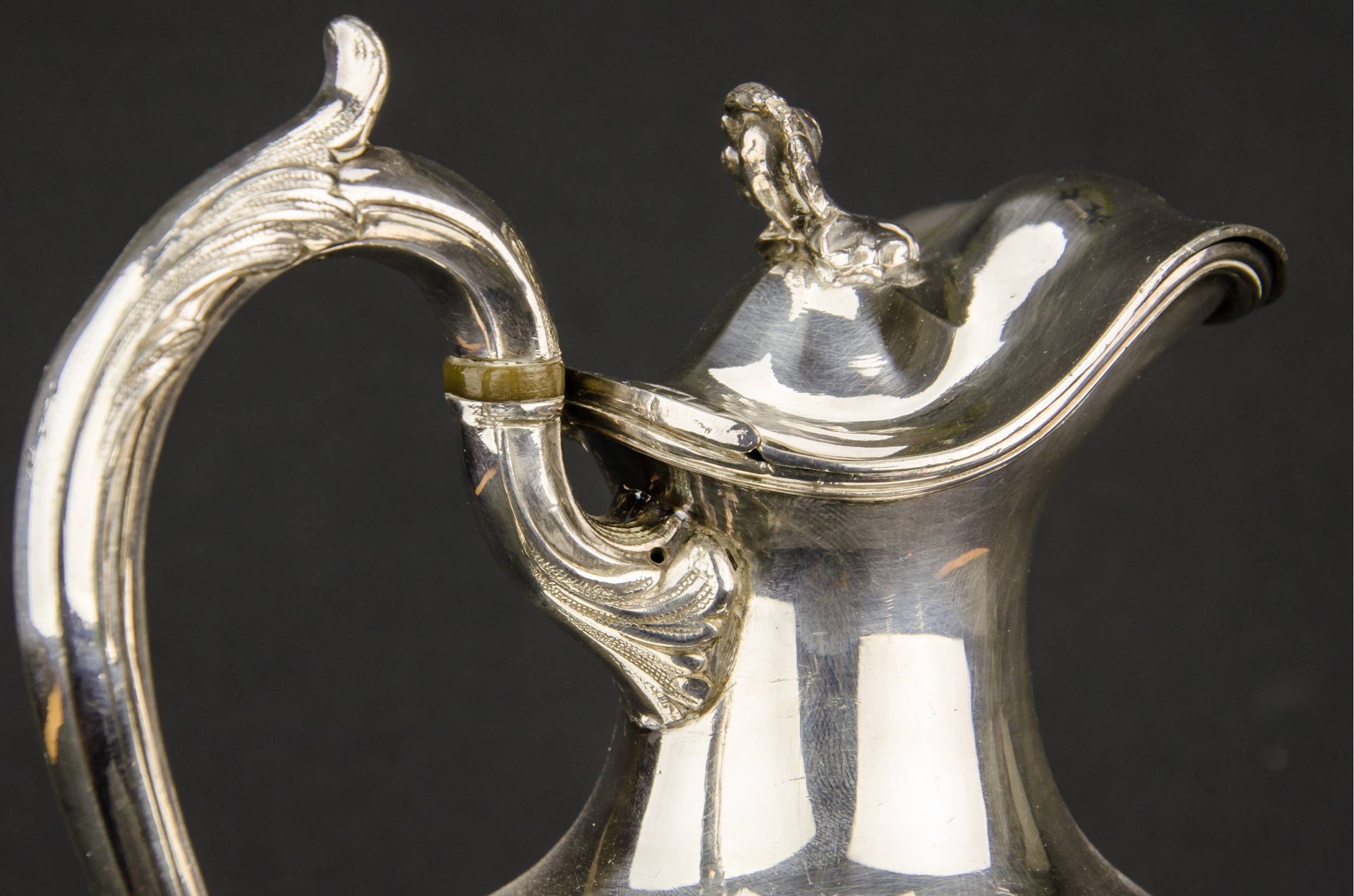 High Victorian Antique — Silver plated metal water jug 5