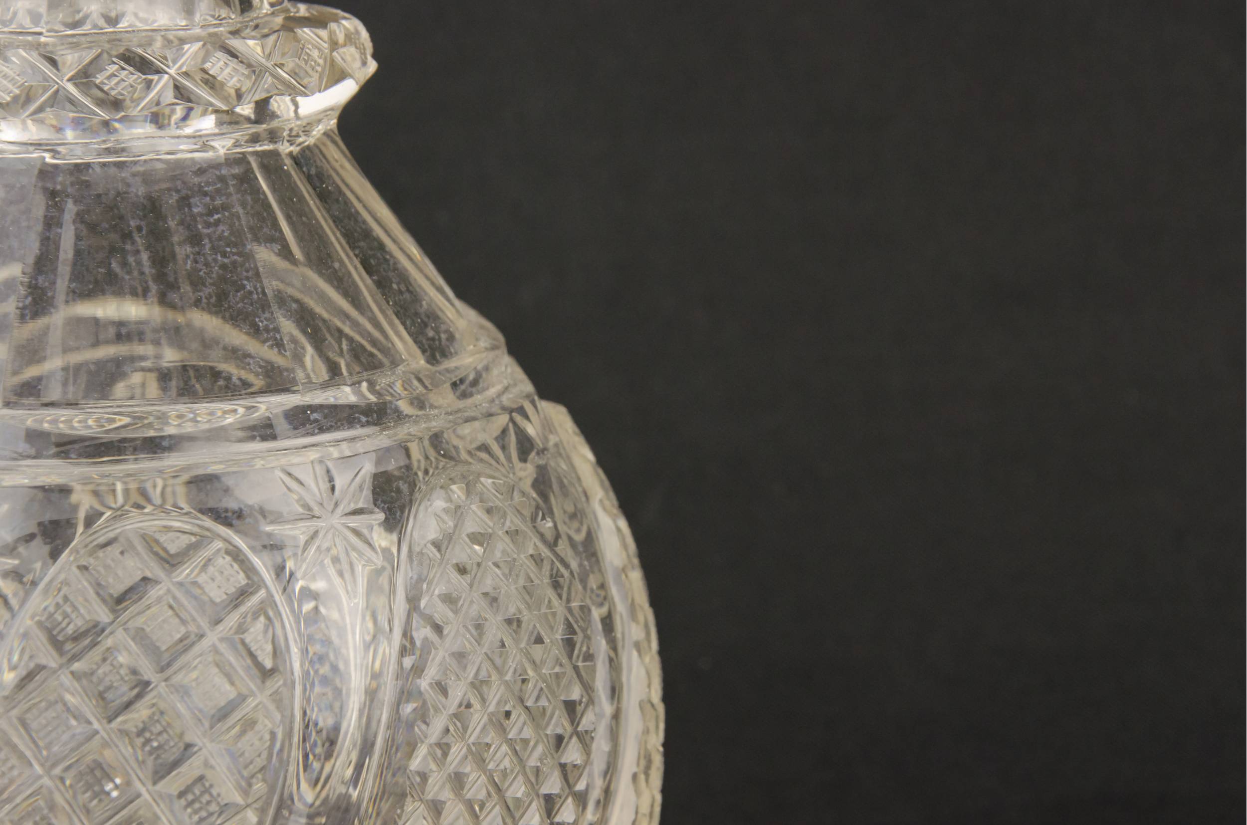 Cut Glass Crystal — 2 cut glass sherry decanters 7