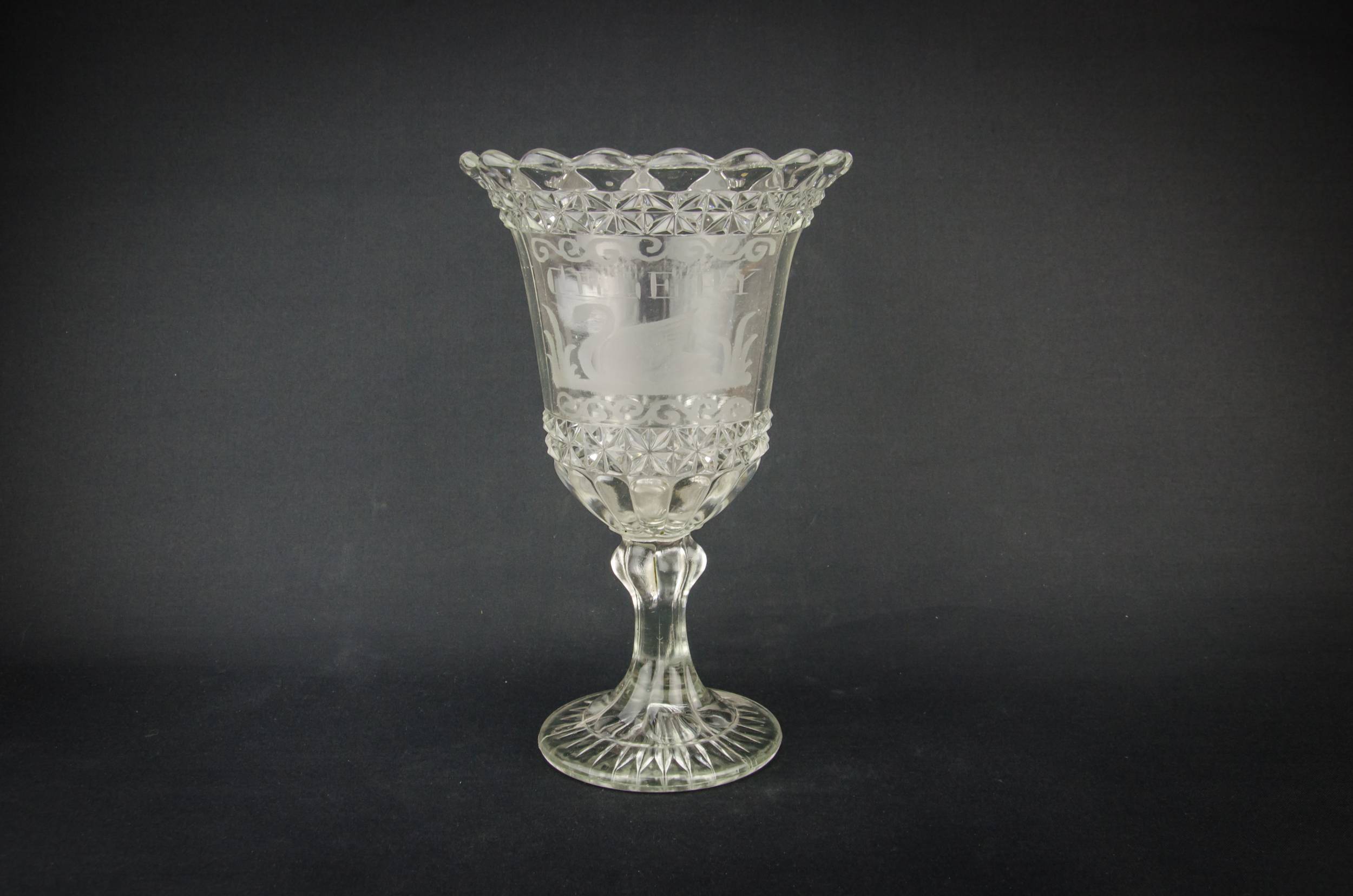 Rustic Celery Victorian — Celery glass serving bowl