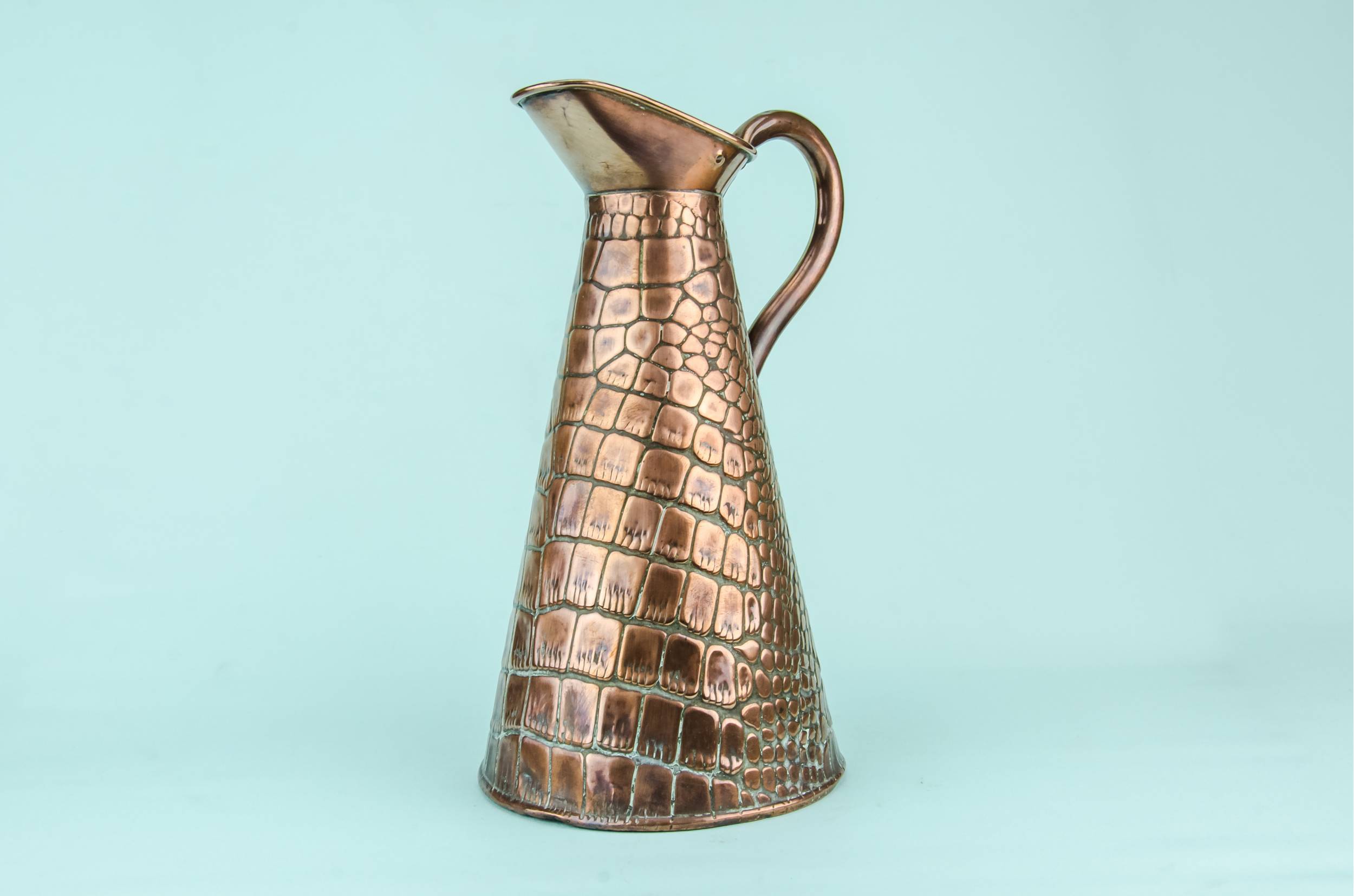 Antique Rustic Copper — Arts & Crafts copper jug 1