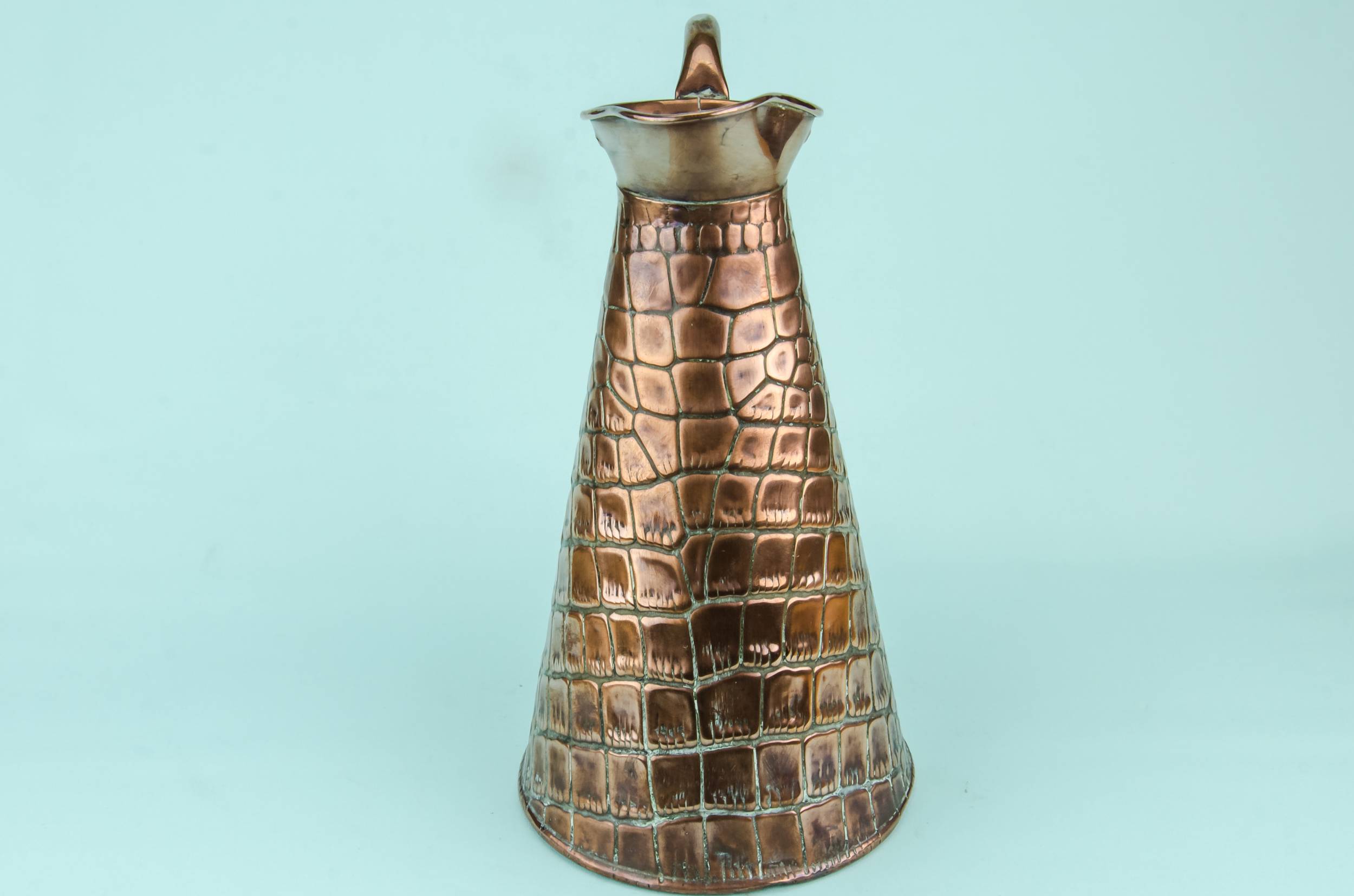 Antique Rustic Copper — Arts & Crafts copper jug 2