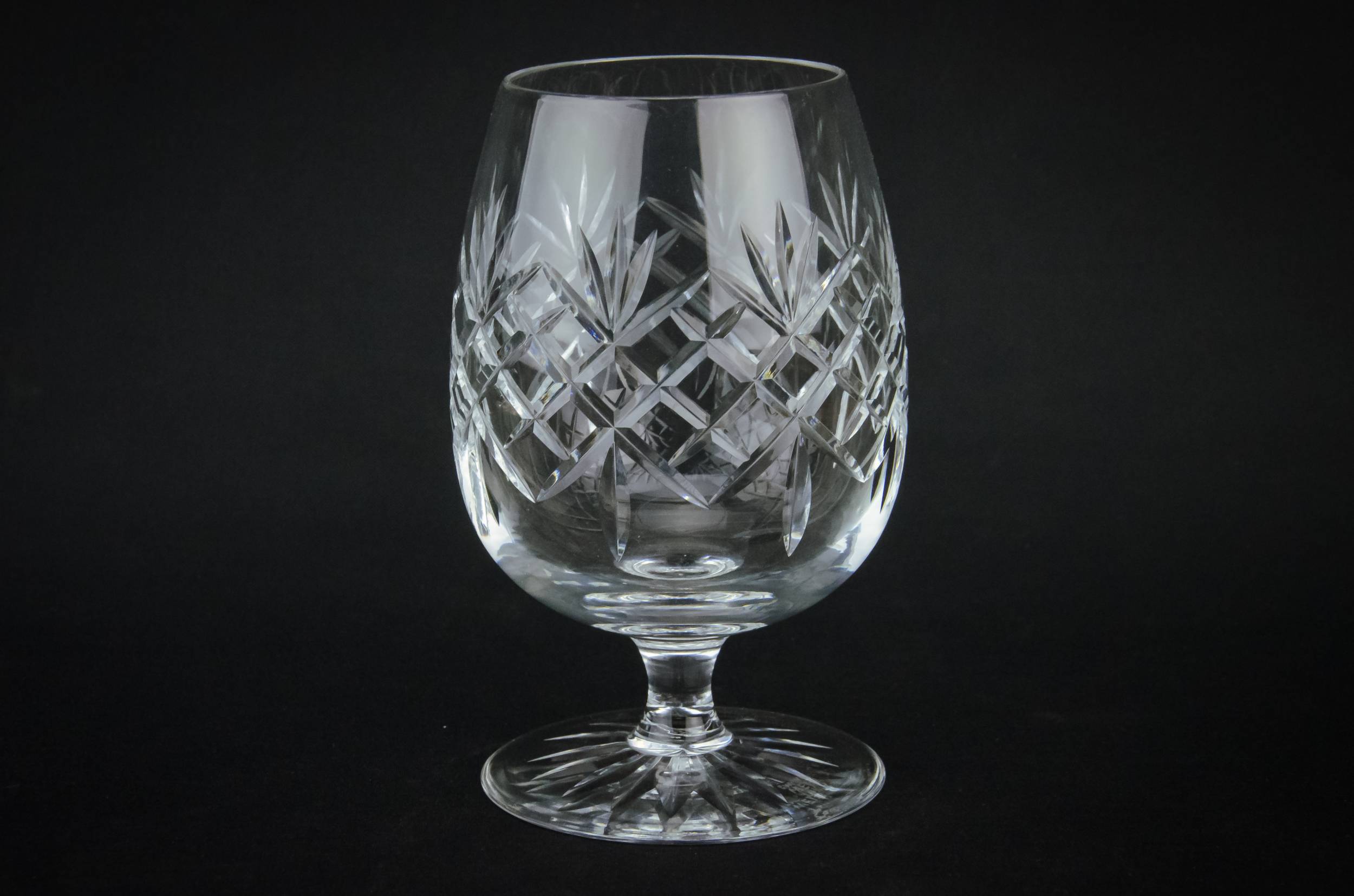 Crystal Cut Punch — 2 stem beer glasses 1