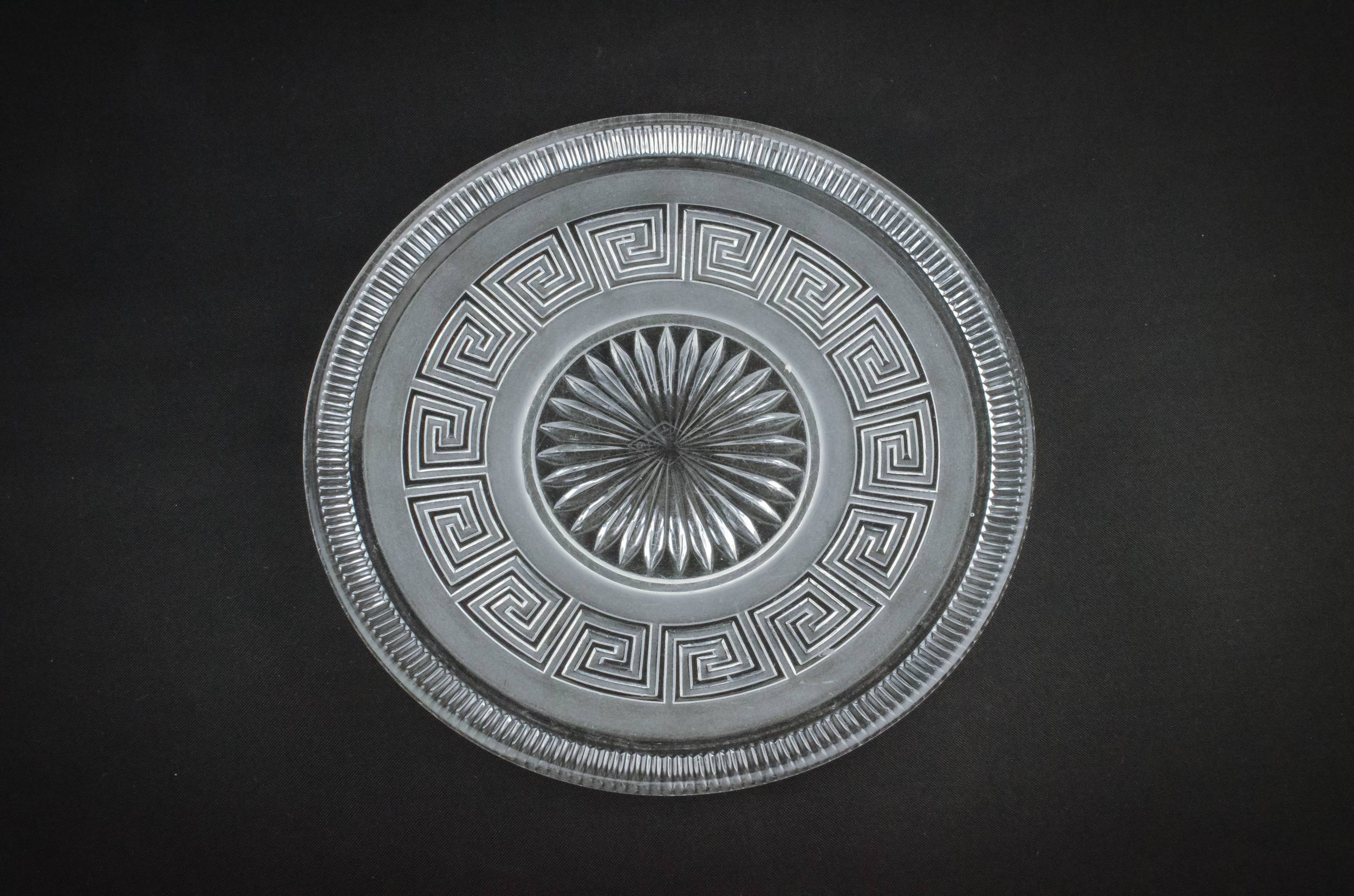 Neo-Classical Crystal Serving — Glass serving dish