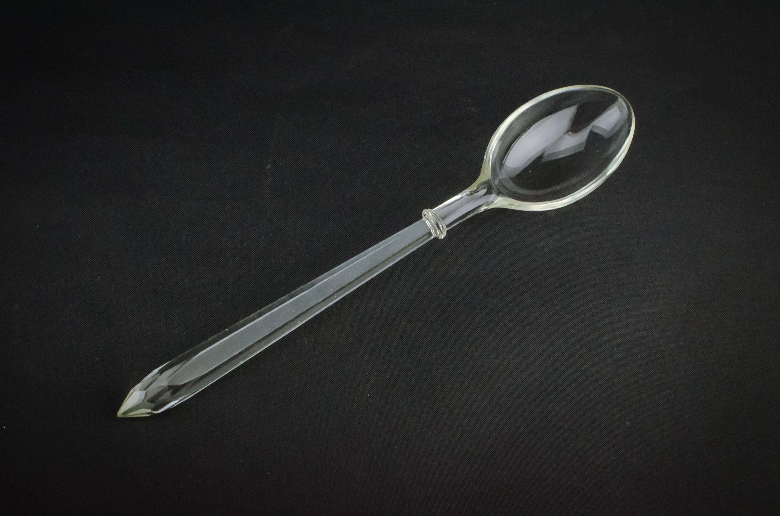 Antique Glass Old — Large glass spoon 1