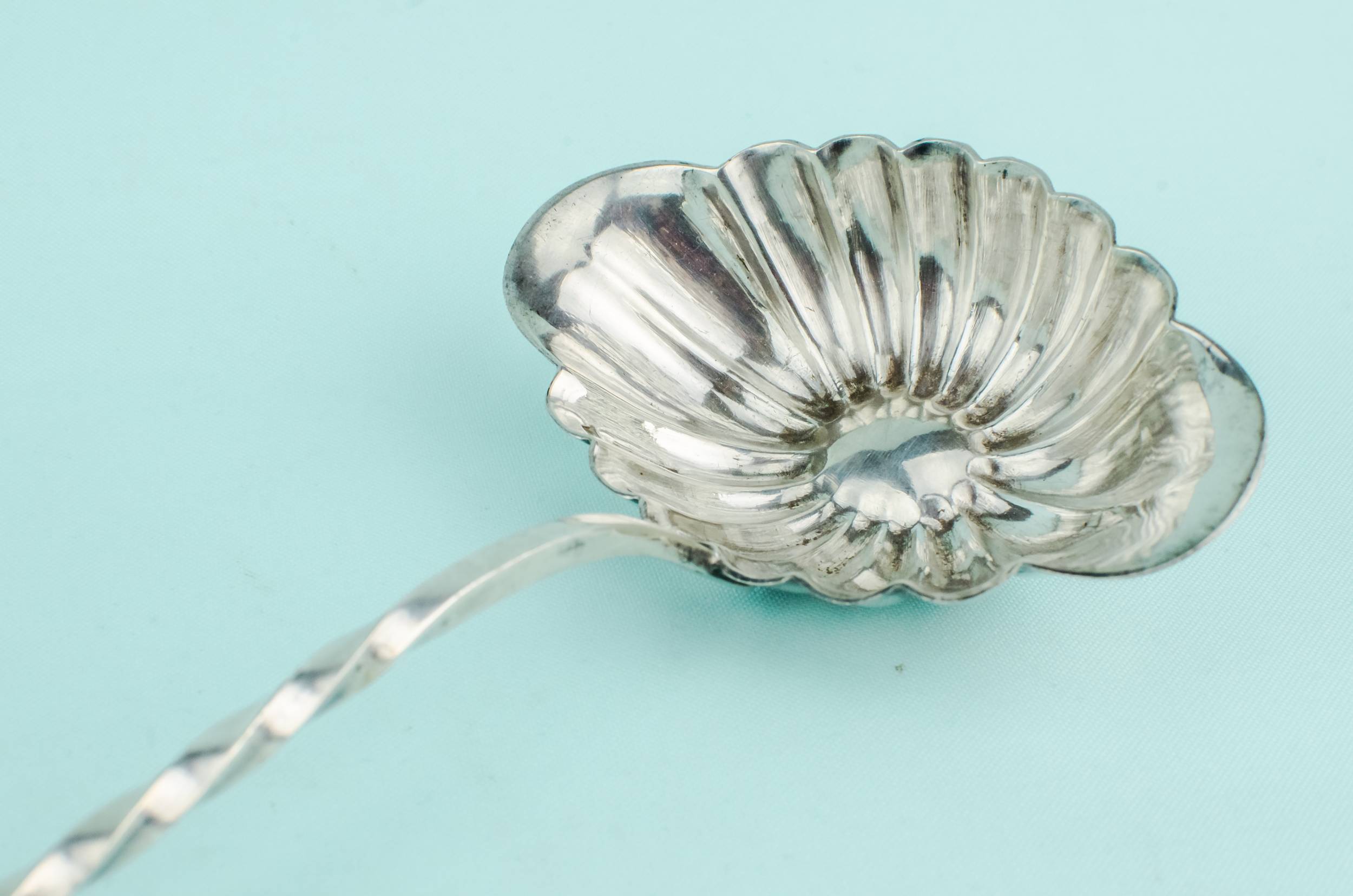 Antique Elegant Cutlery — Silver plated punch ladle 1