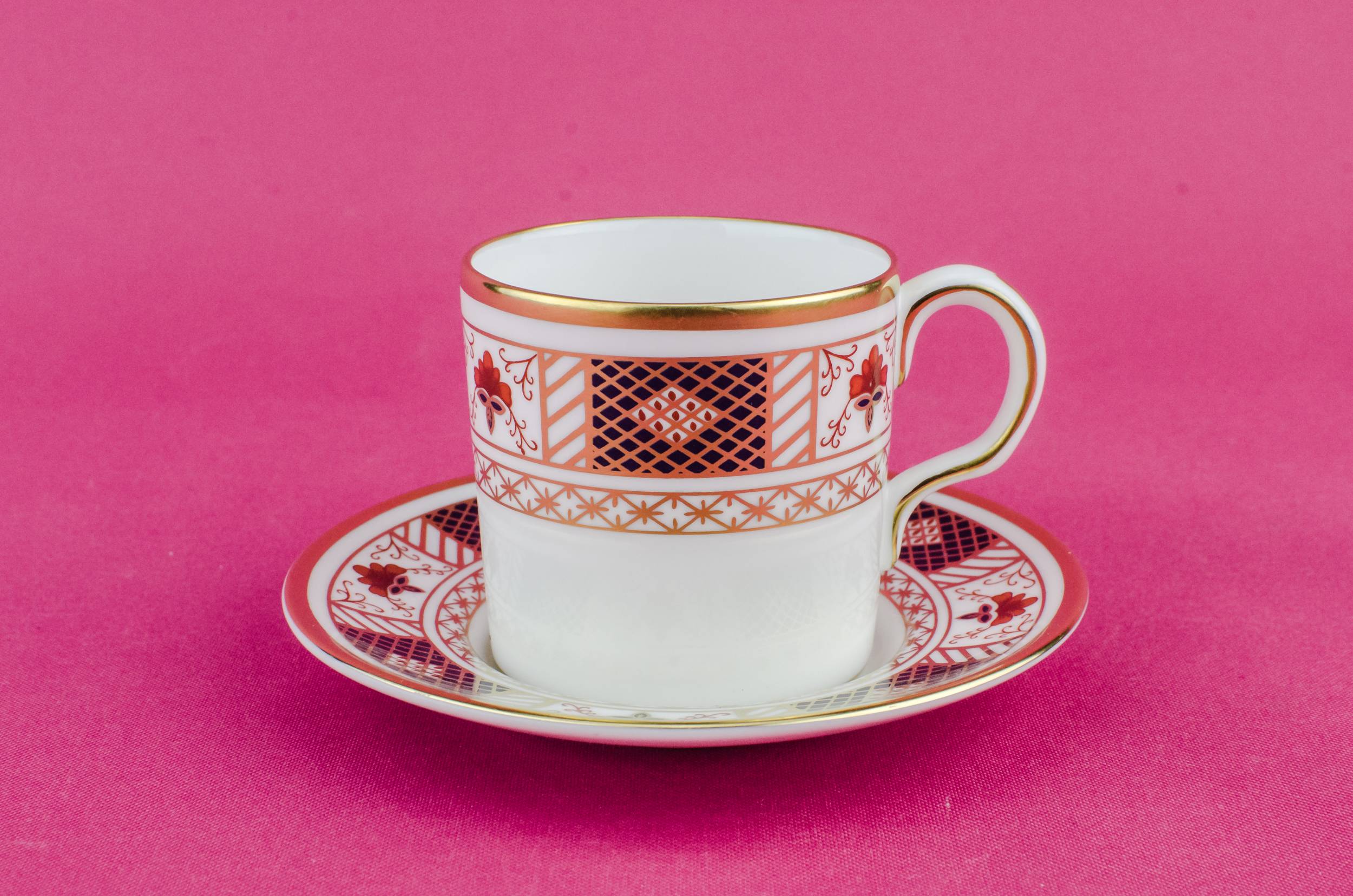 Small Vintage Derby — Bone china retro coffee cup