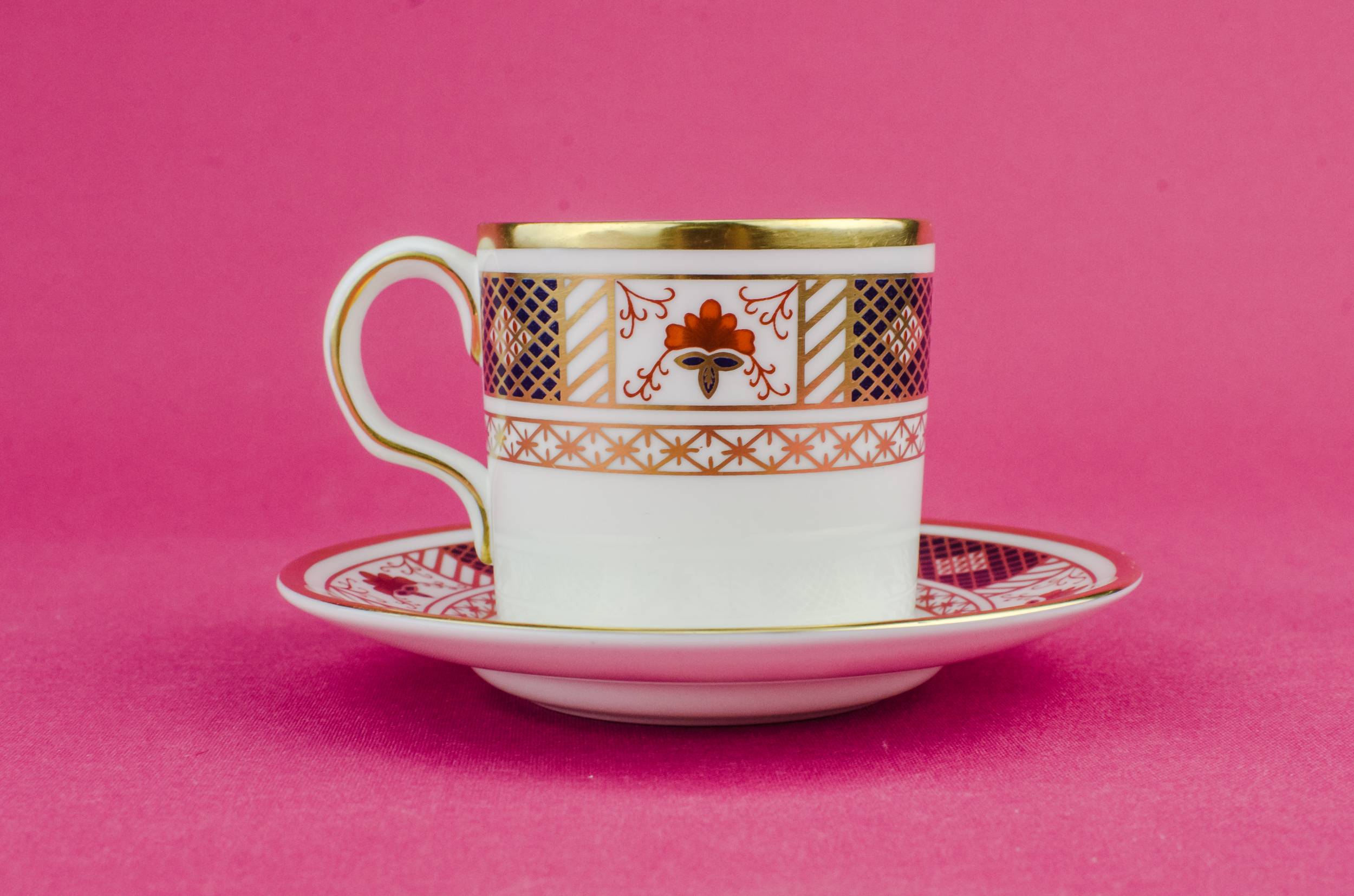 Small Vintage Derby — Bone china retro coffee cup 5