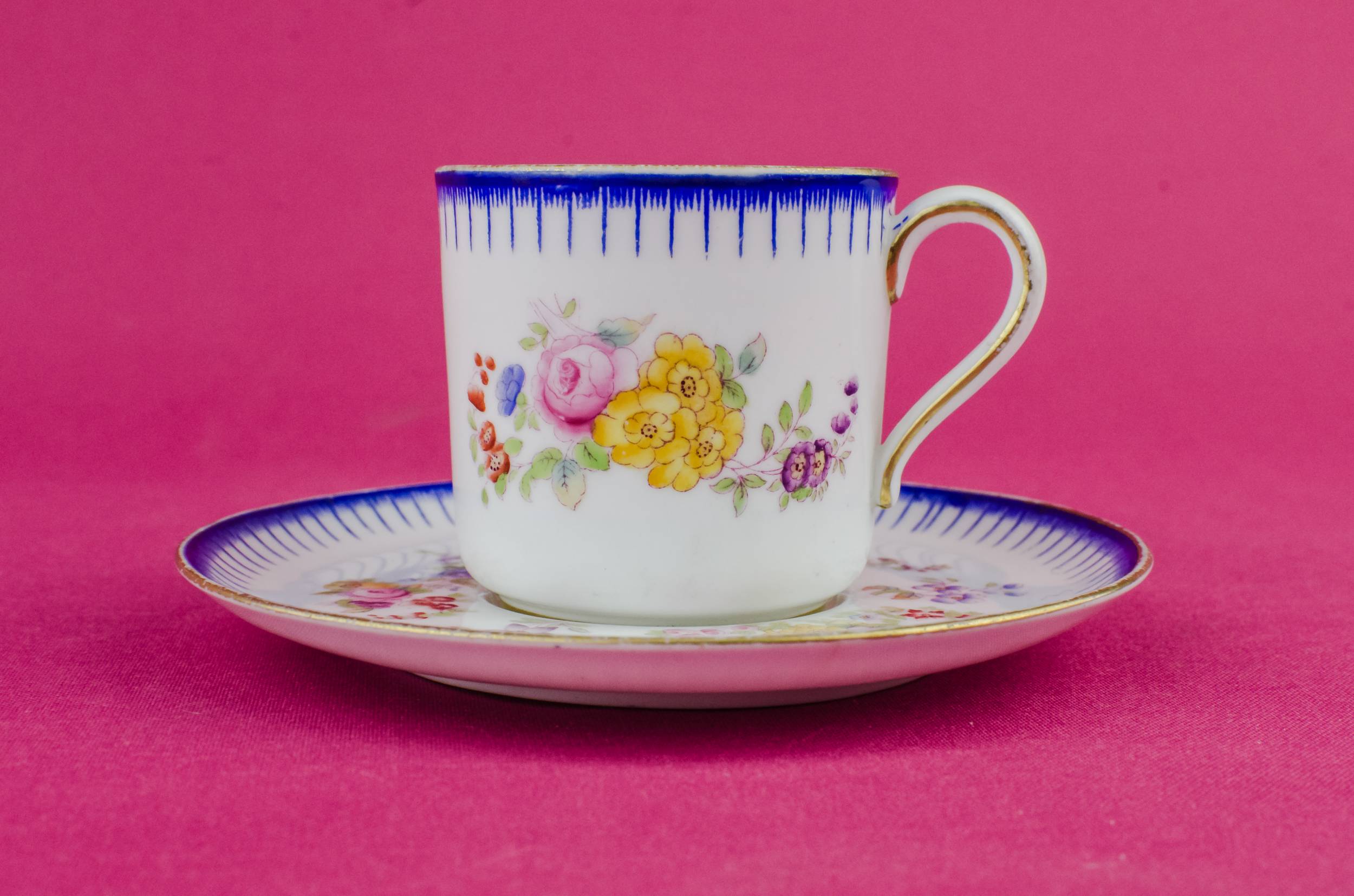 Elegant Edwardian Floral — Bone china Copeland coffee cup 5