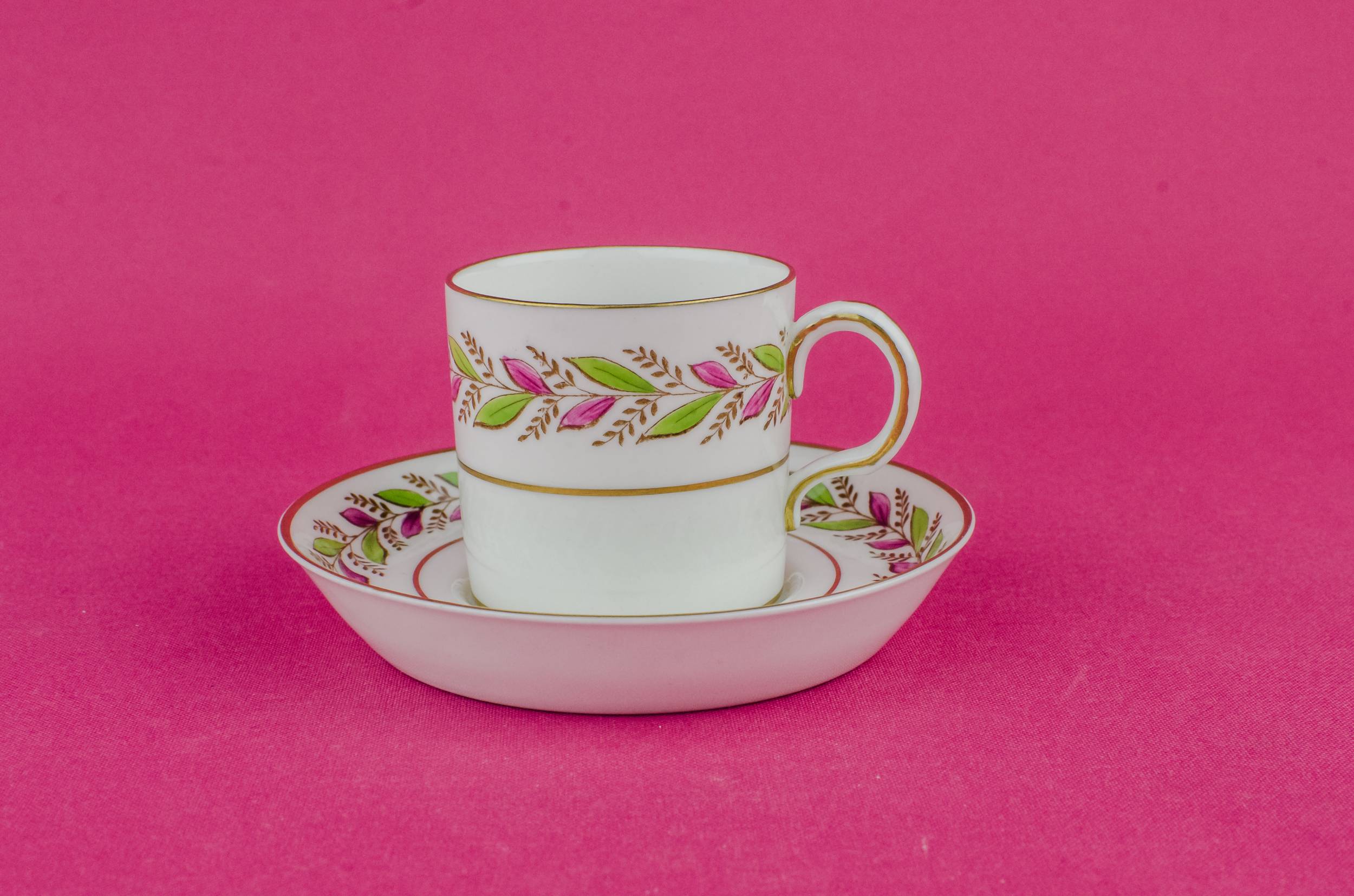 Green bone china coffee cup