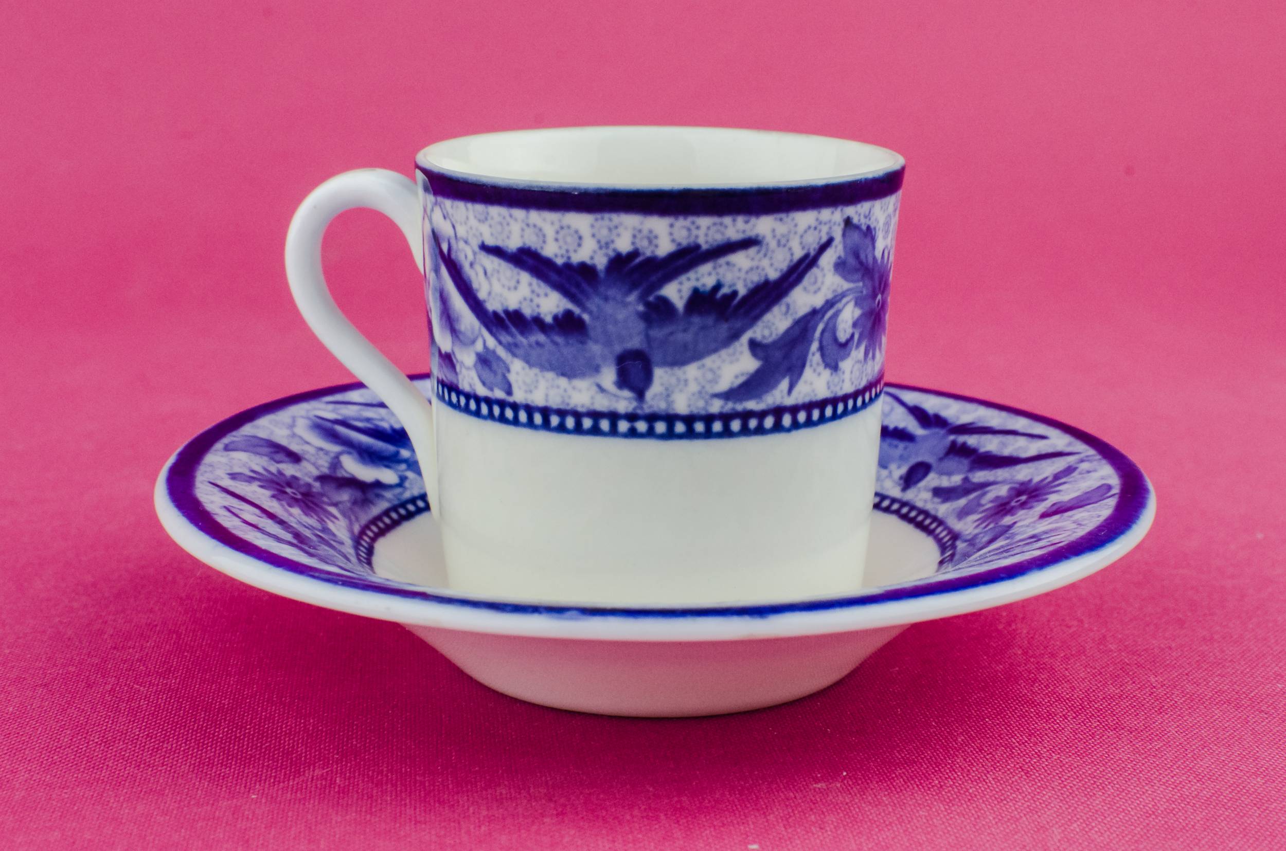 Elegant Pottery COFFEE — Blue bone china coffee cup 2