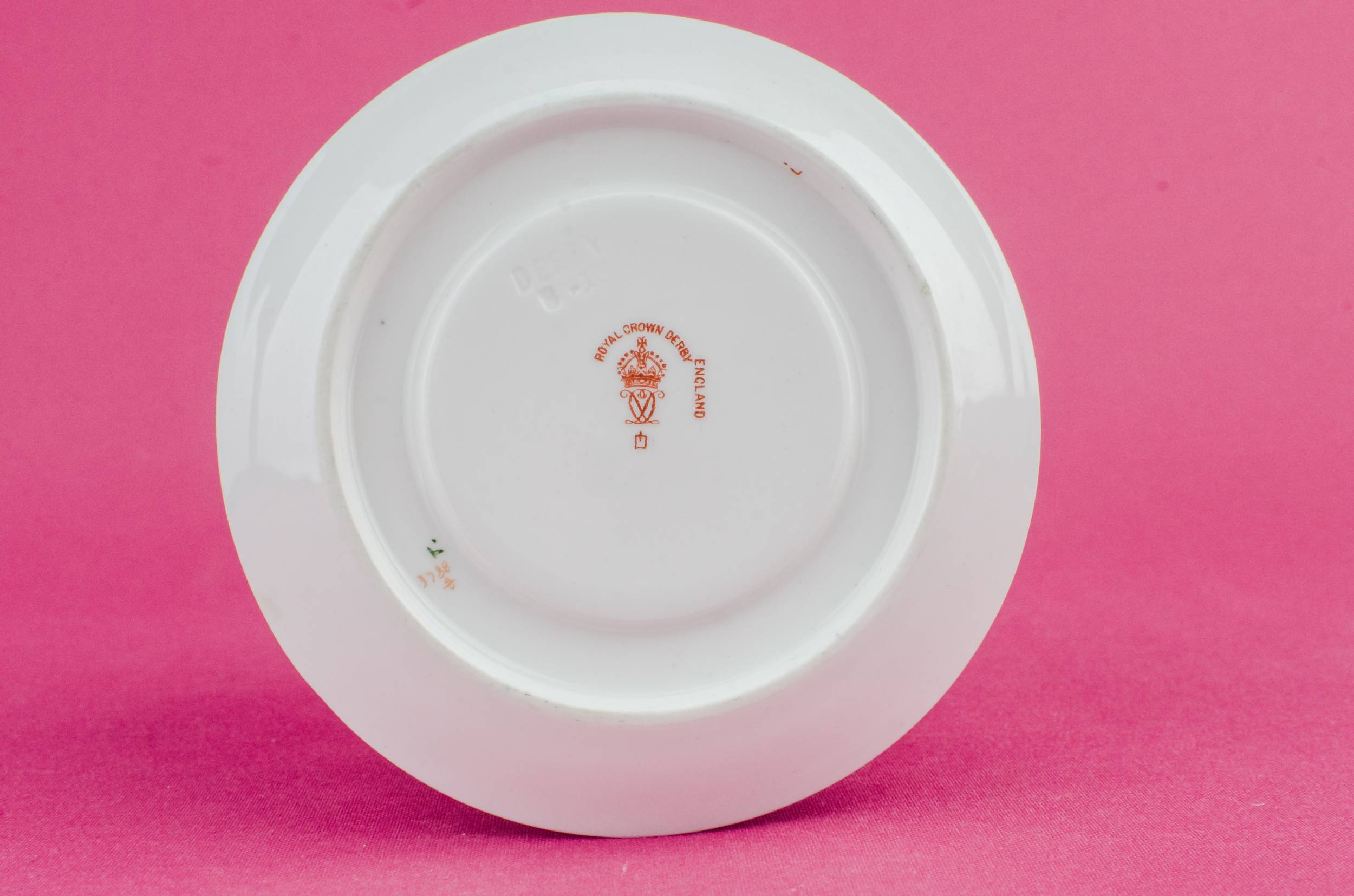 Antique Spectacular Saucer — Blue bone china coffee cup 5