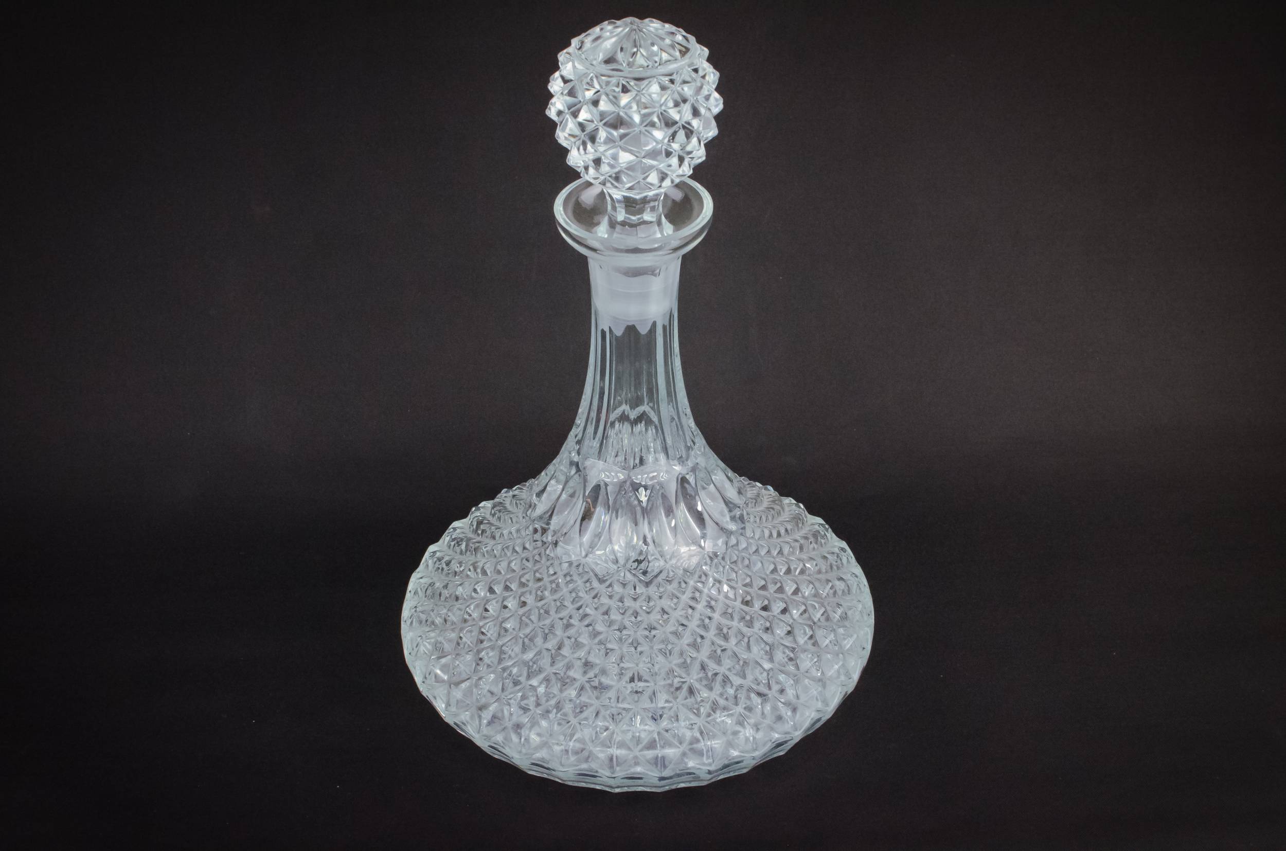 Vintage Moulded Glass — Moulded glass ship decanter 3