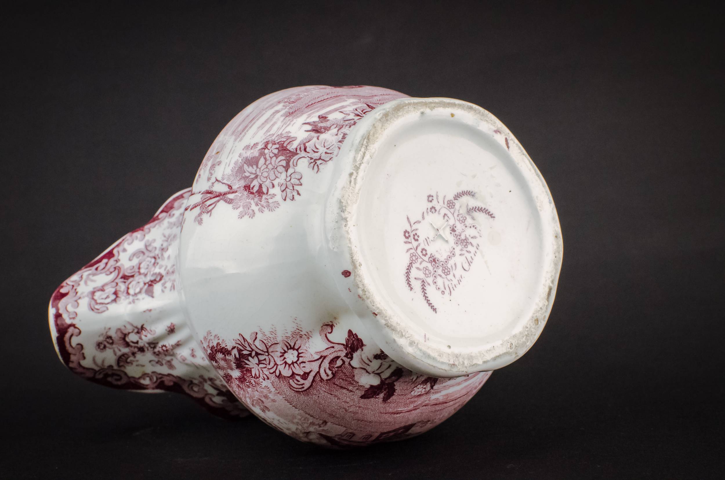 Antique High Victorian — Water puce coloured jug 6