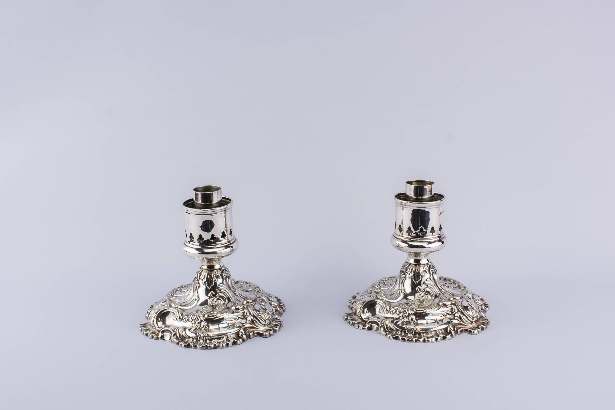 High Victorian Antique — 2 High Victorian candlesticks