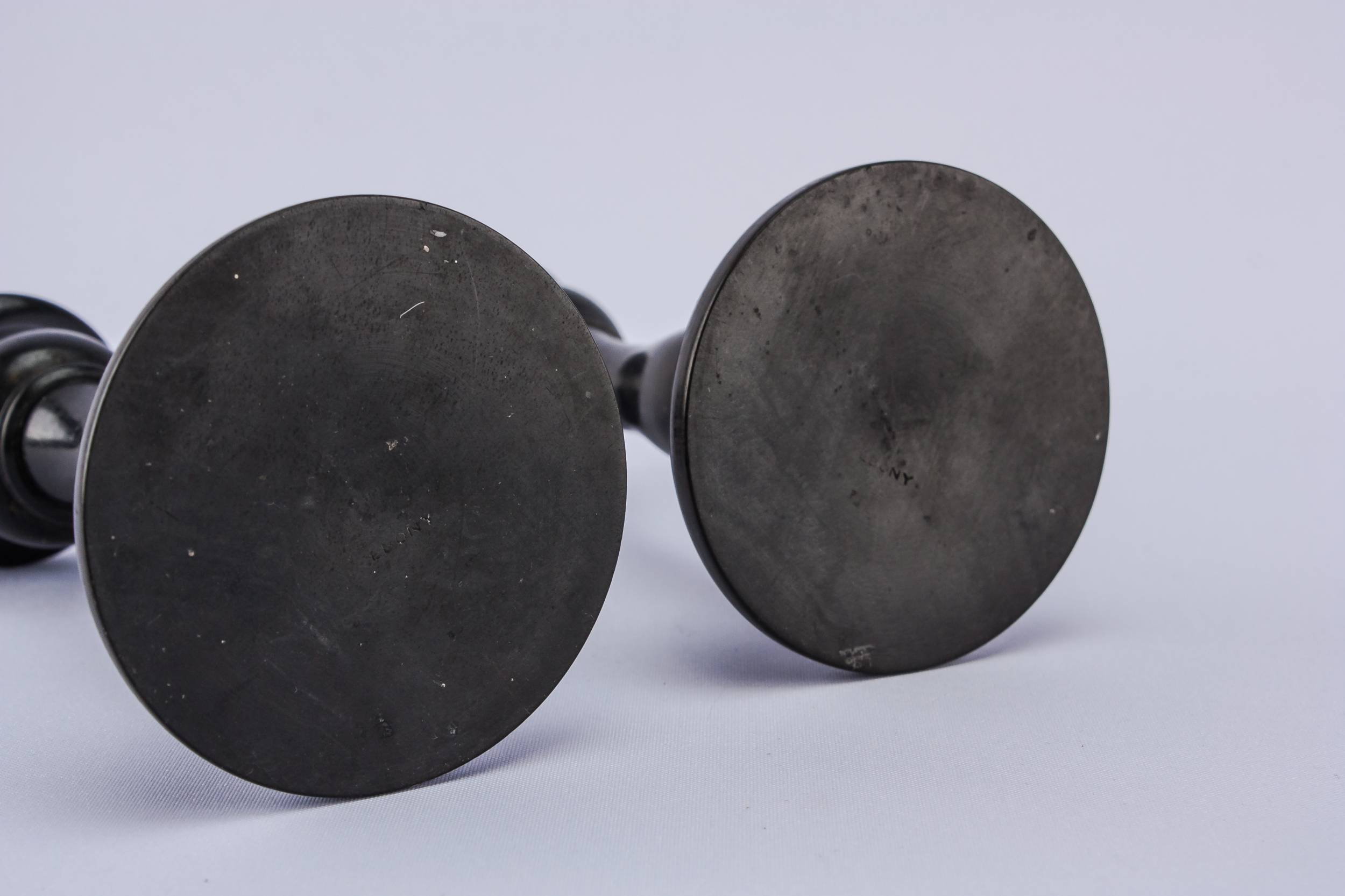Charming Small Holder — 2 Art Deco ebony candlesticks 3