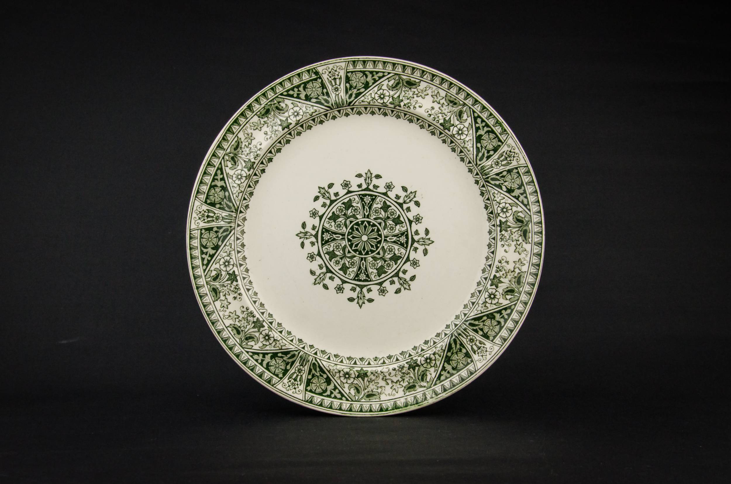 Green Elegant Wedgwood — 2 pottery dinner plates 1