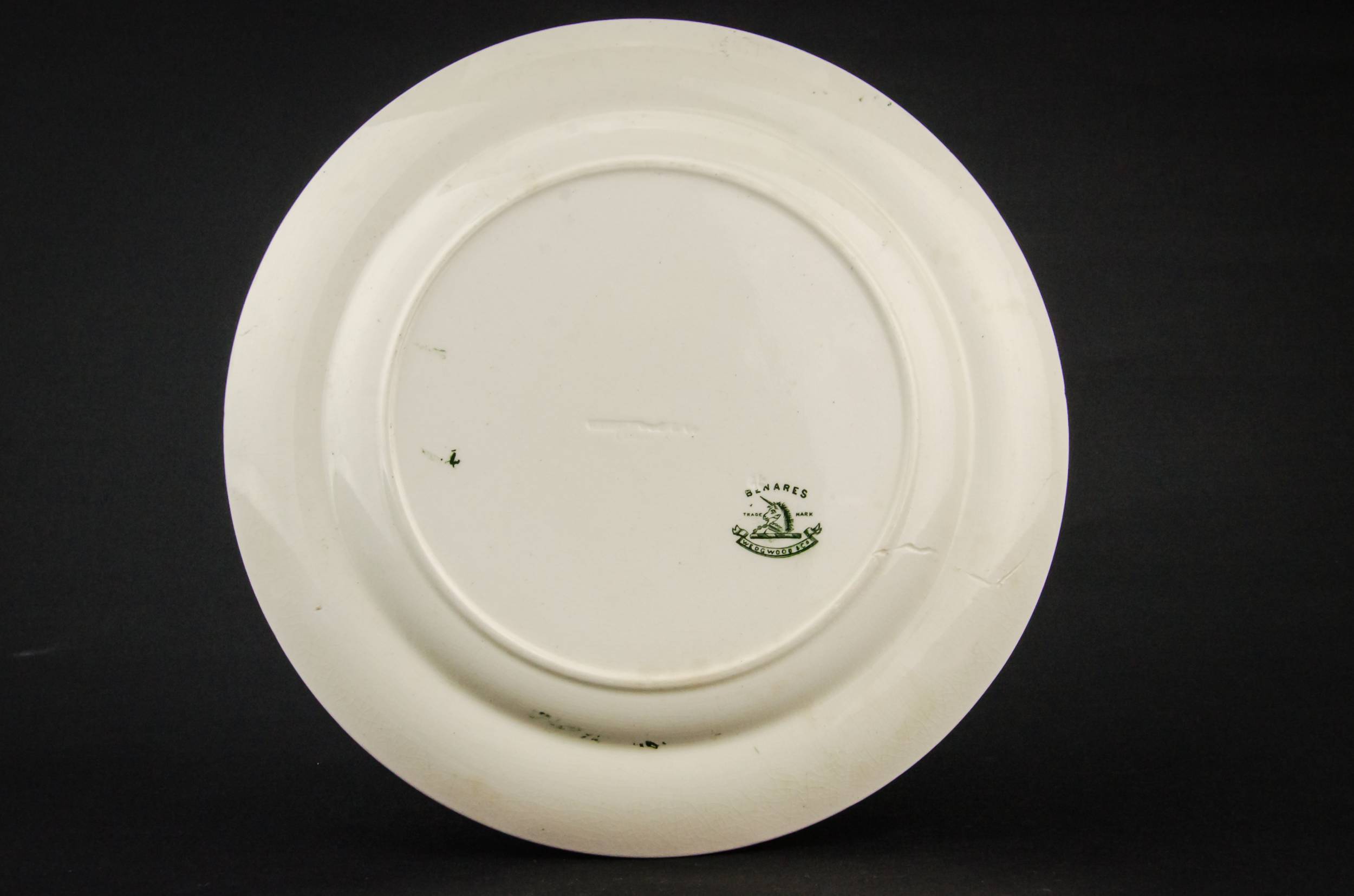 Green Elegant Wedgwood — 2 pottery dinner plates 3
