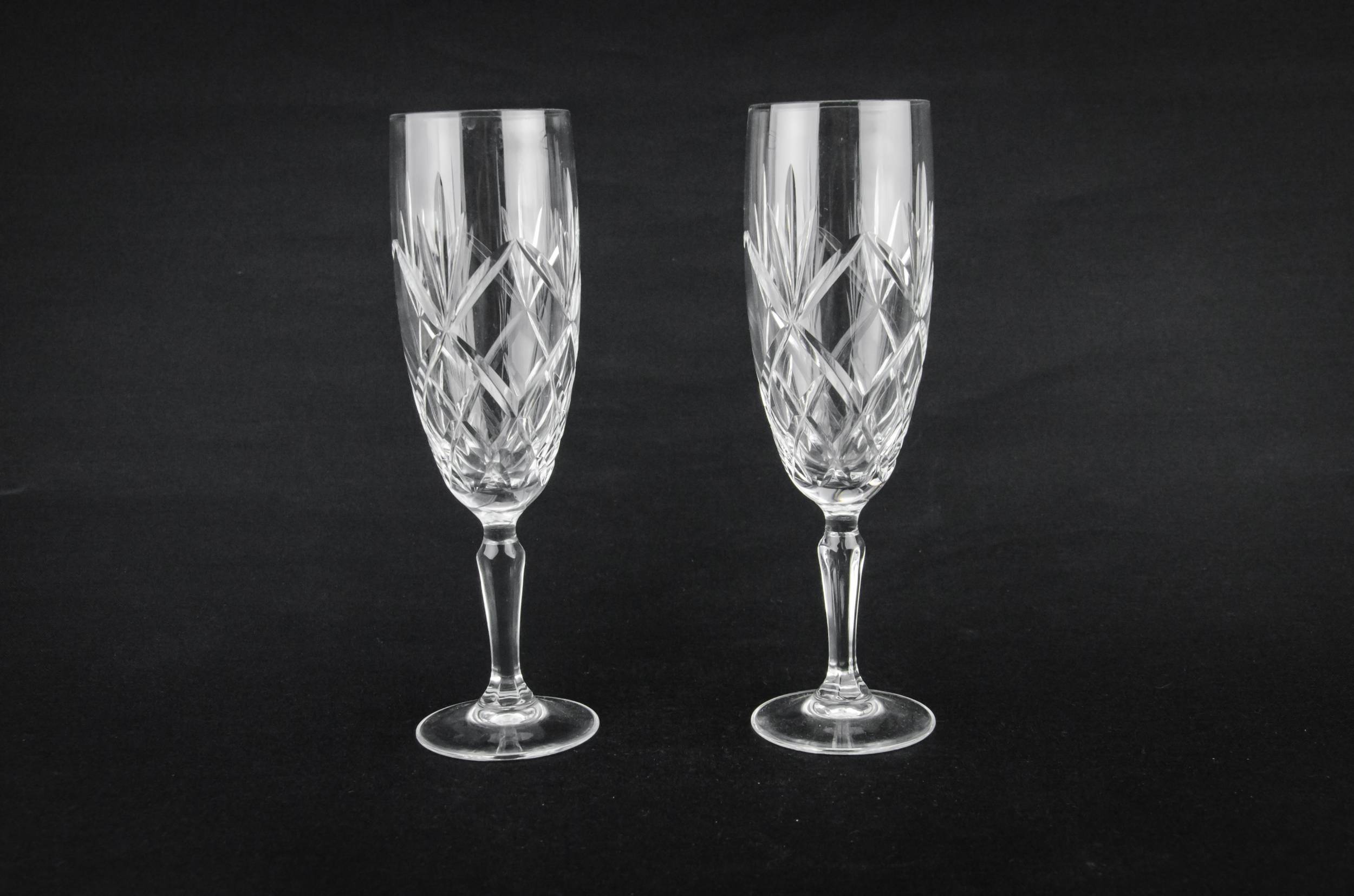 Cut Glass Vintage — 2 stem champagne flutes
