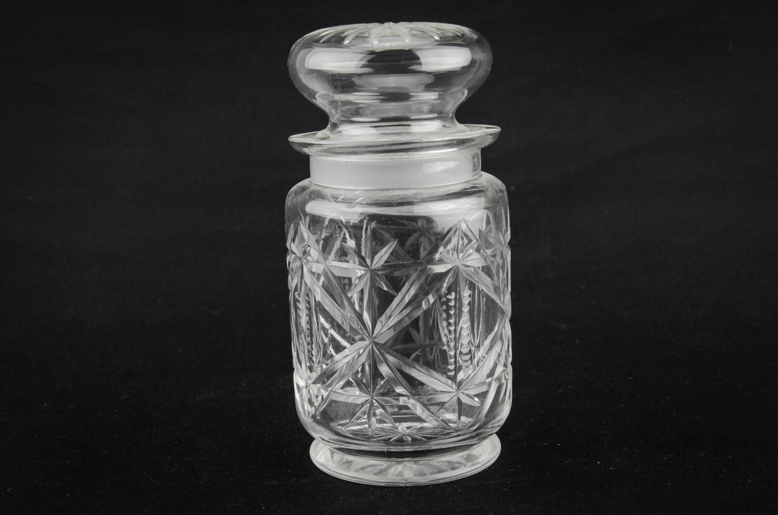 Glass Retro Crosshatch — Glass condiment jat 1