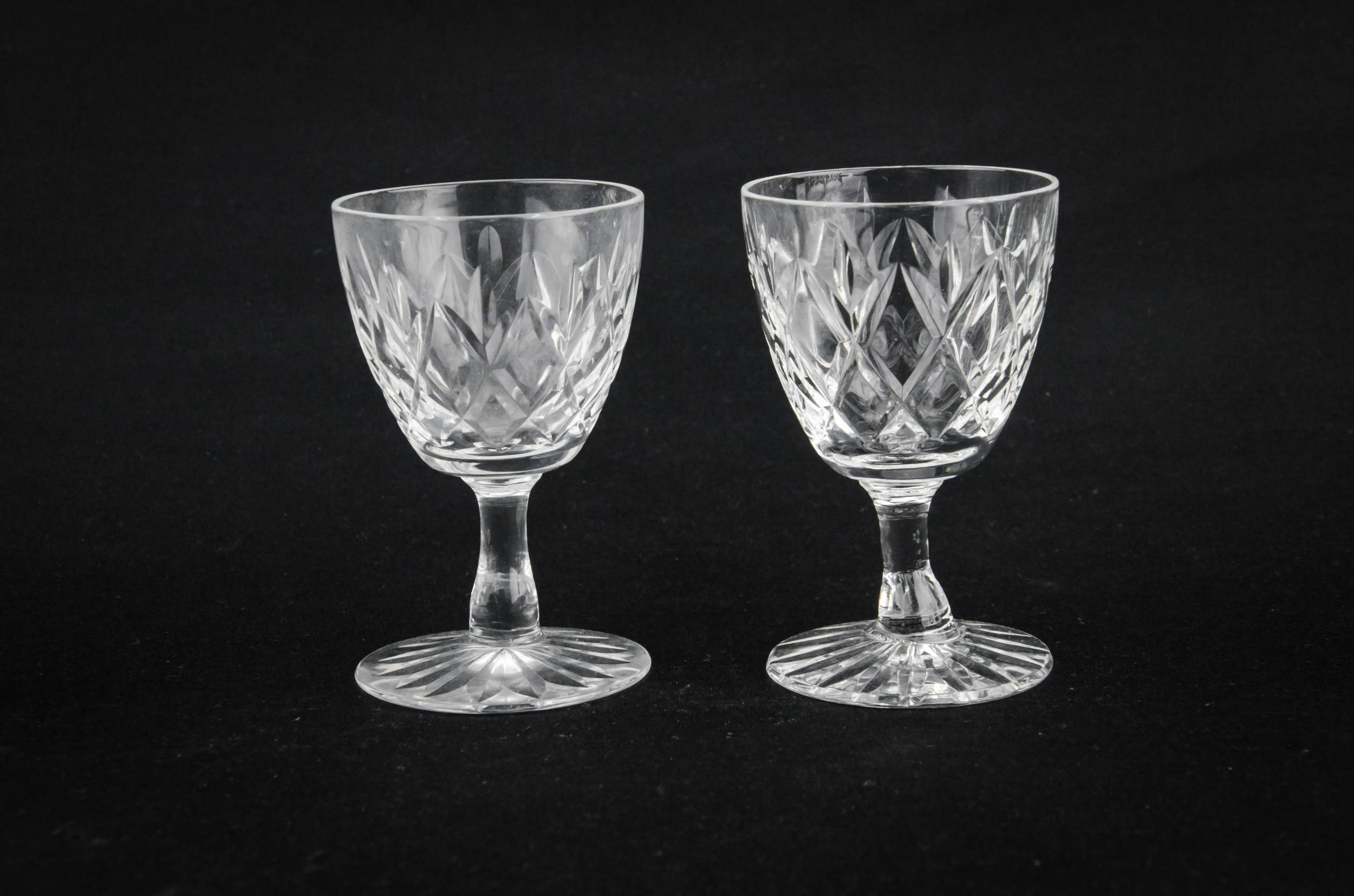 Crystal Cut Medium — 6 cut glass port glasses