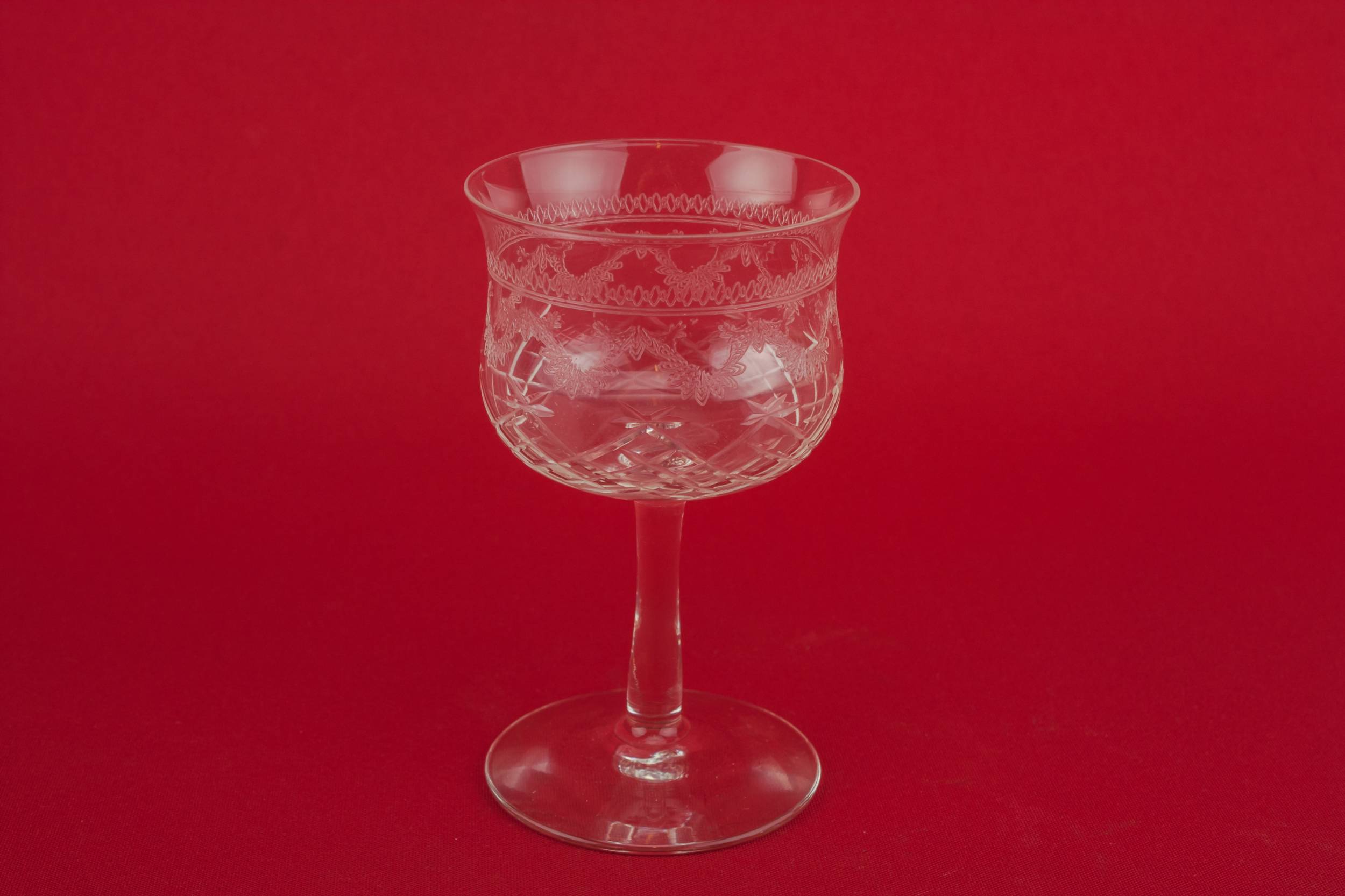 Crystal Cut Medium — 5 cut glass port glasses