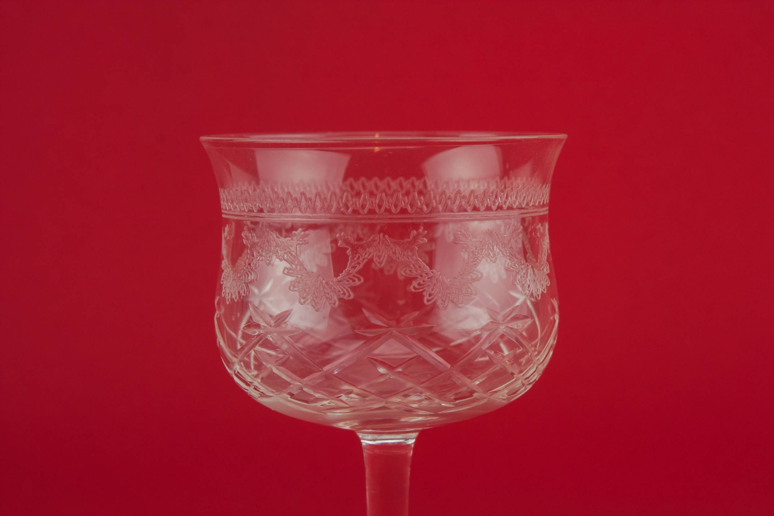 Crystal Cut Medium — 5 cut glass port glasses 2