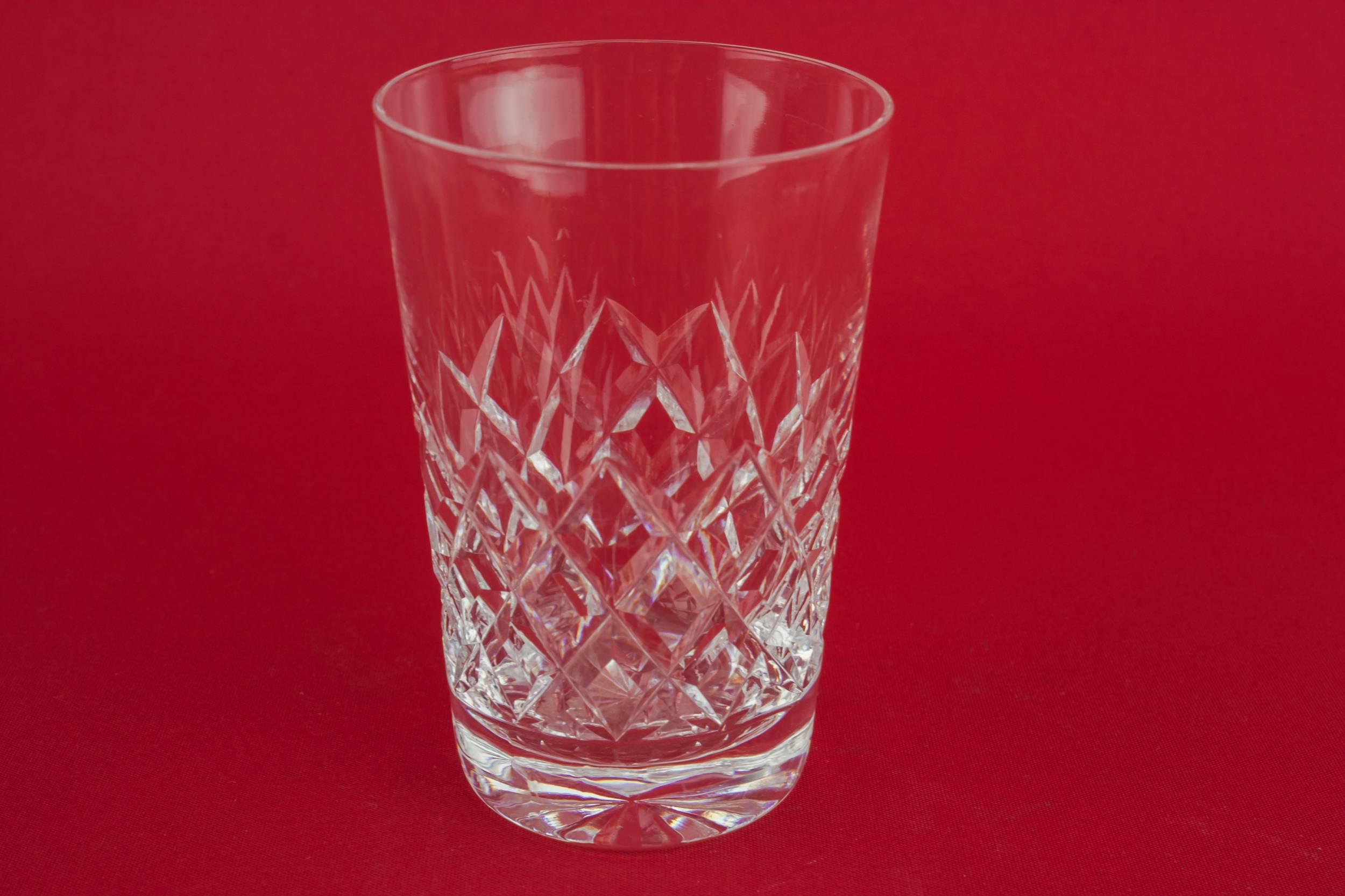Medium Cut Punch — 3 crystal whisky glasses