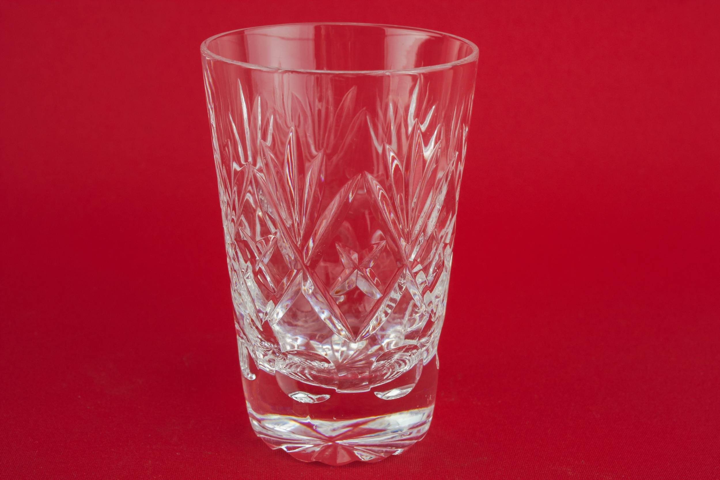 Cut Crystal Panelled — 5 cut glass whisky glasses
