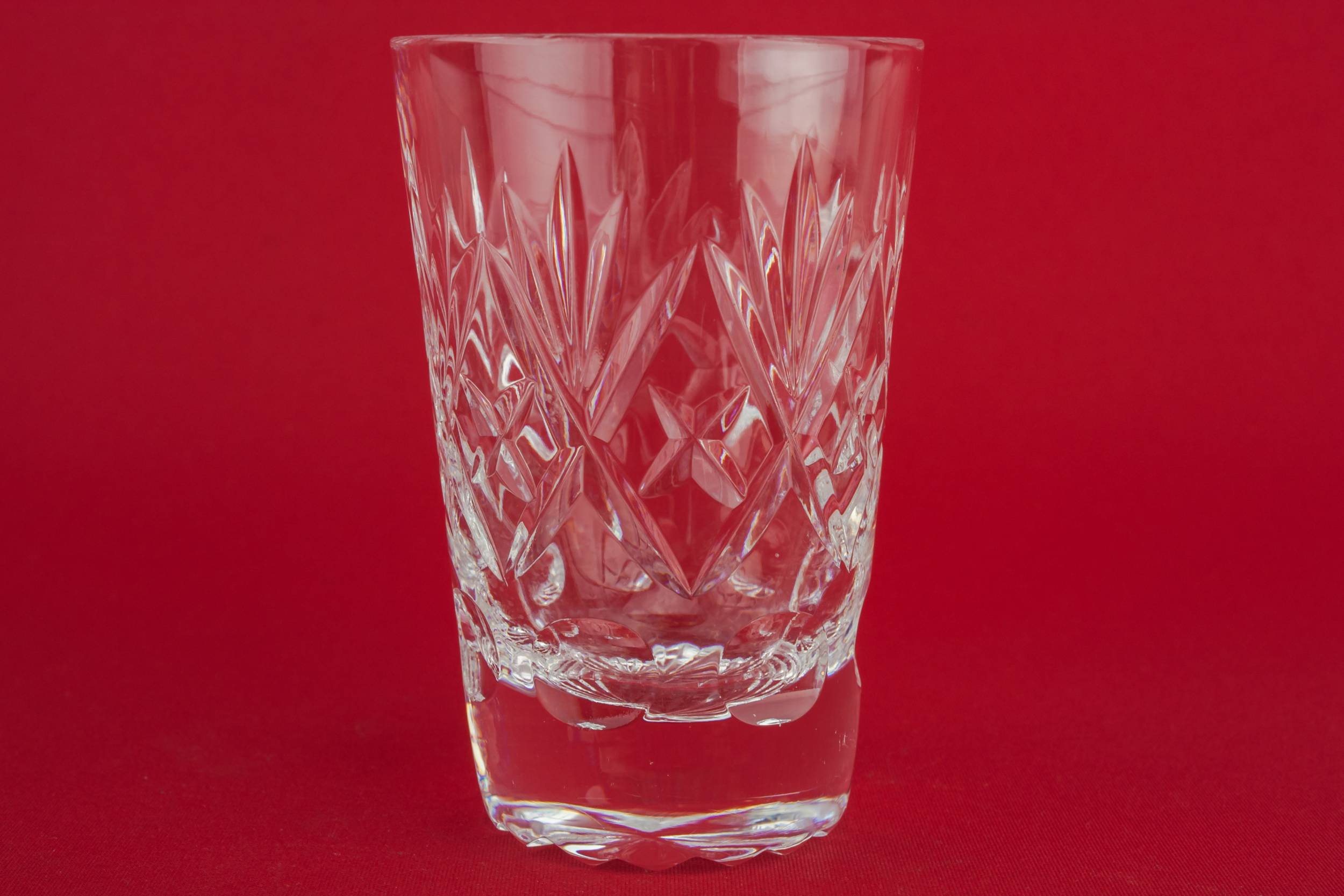 Cut Crystal Panelled — 5 cut glass whisky glasses 1