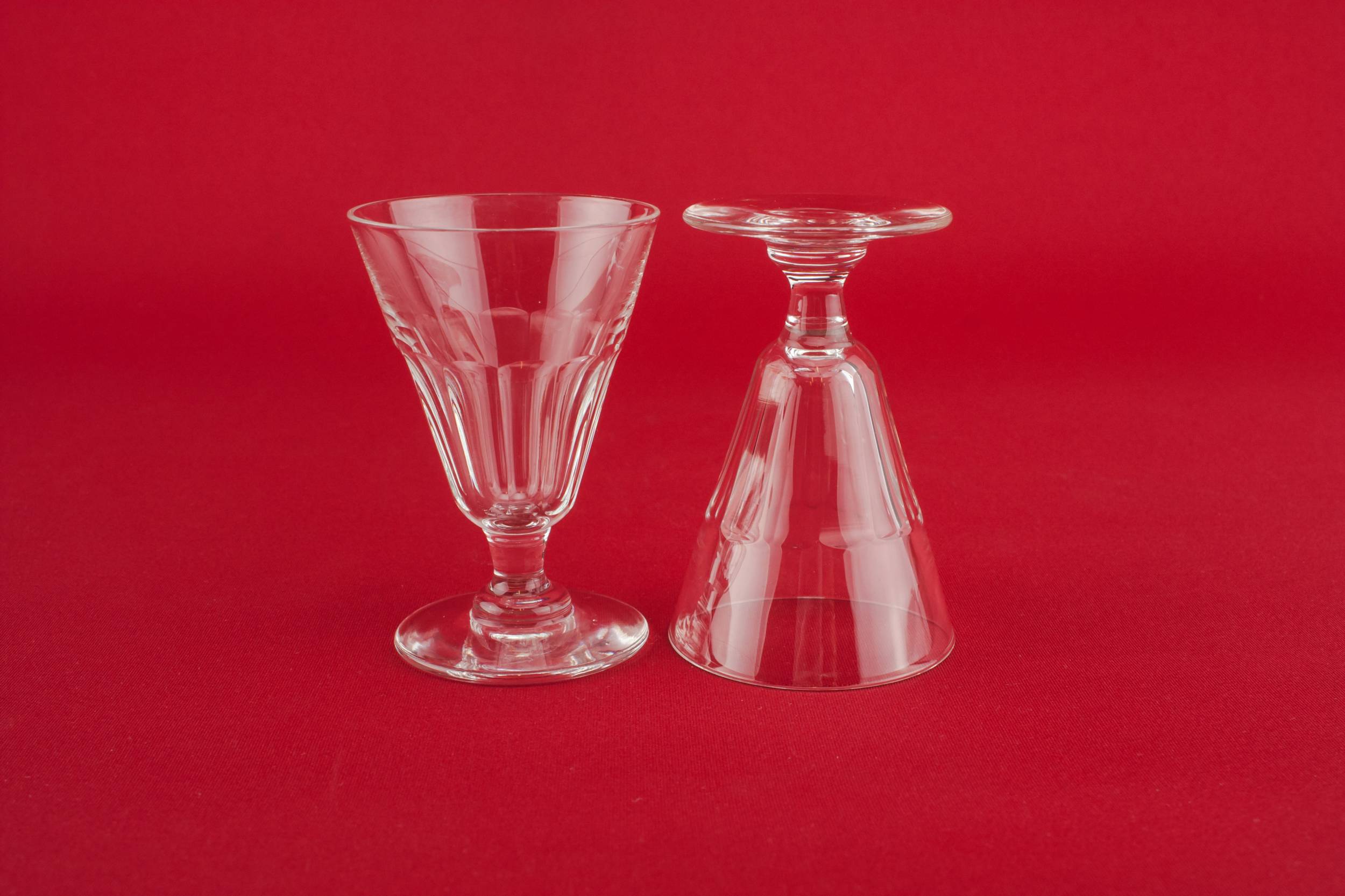Crystal Cut Sherry — 5 cut glass port glasses 1