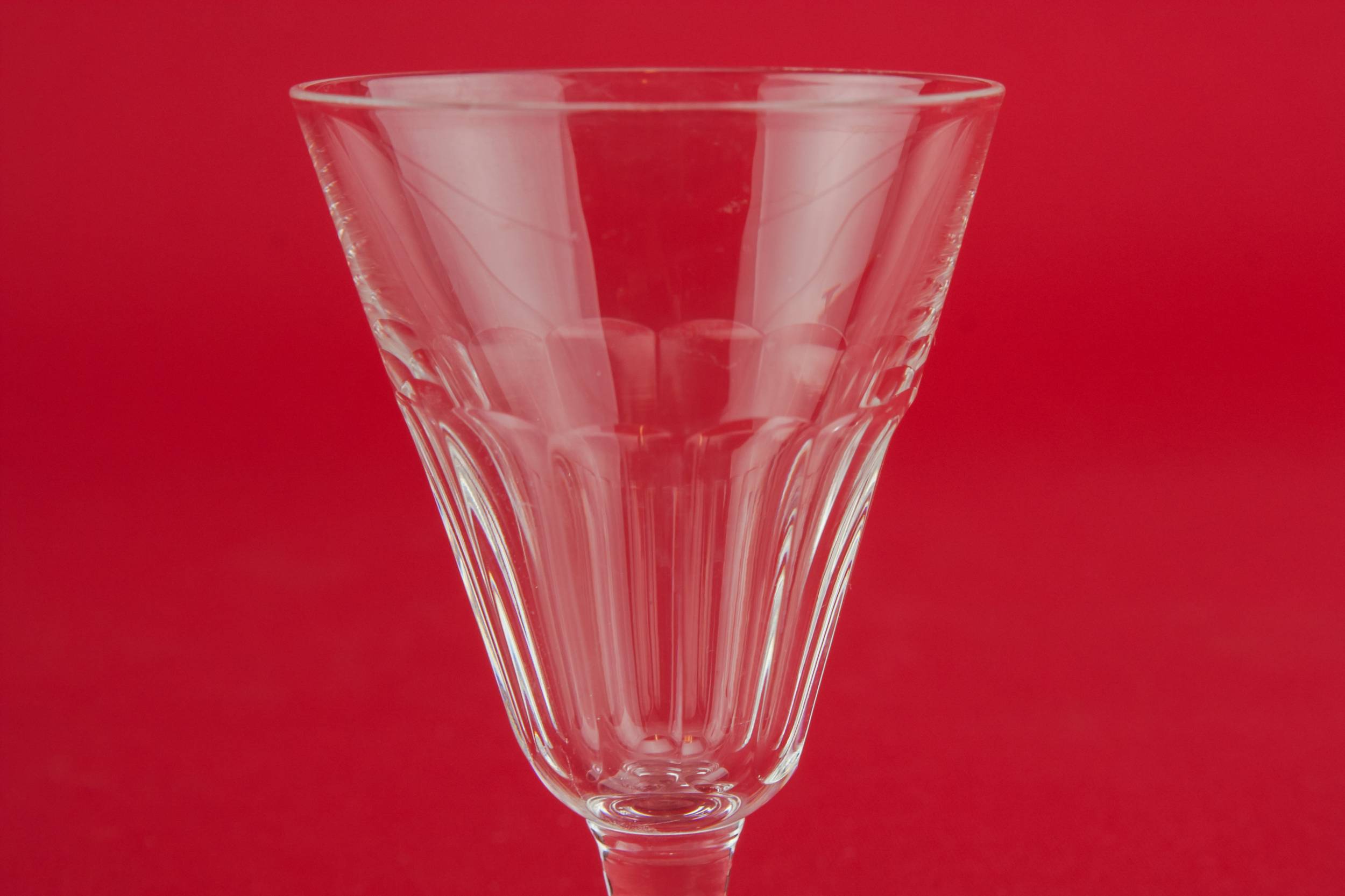 Crystal Cut Sherry — 5 cut glass port glasses 3