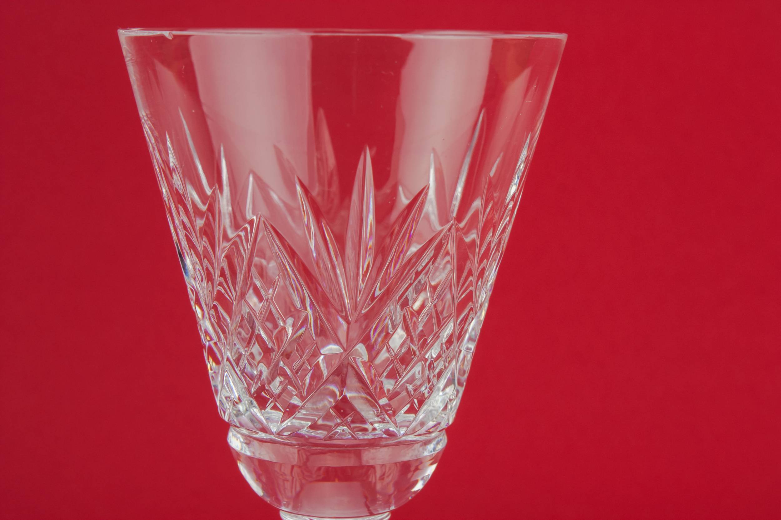 Cut Crystal Dessert — 3 stem wine glasses 2