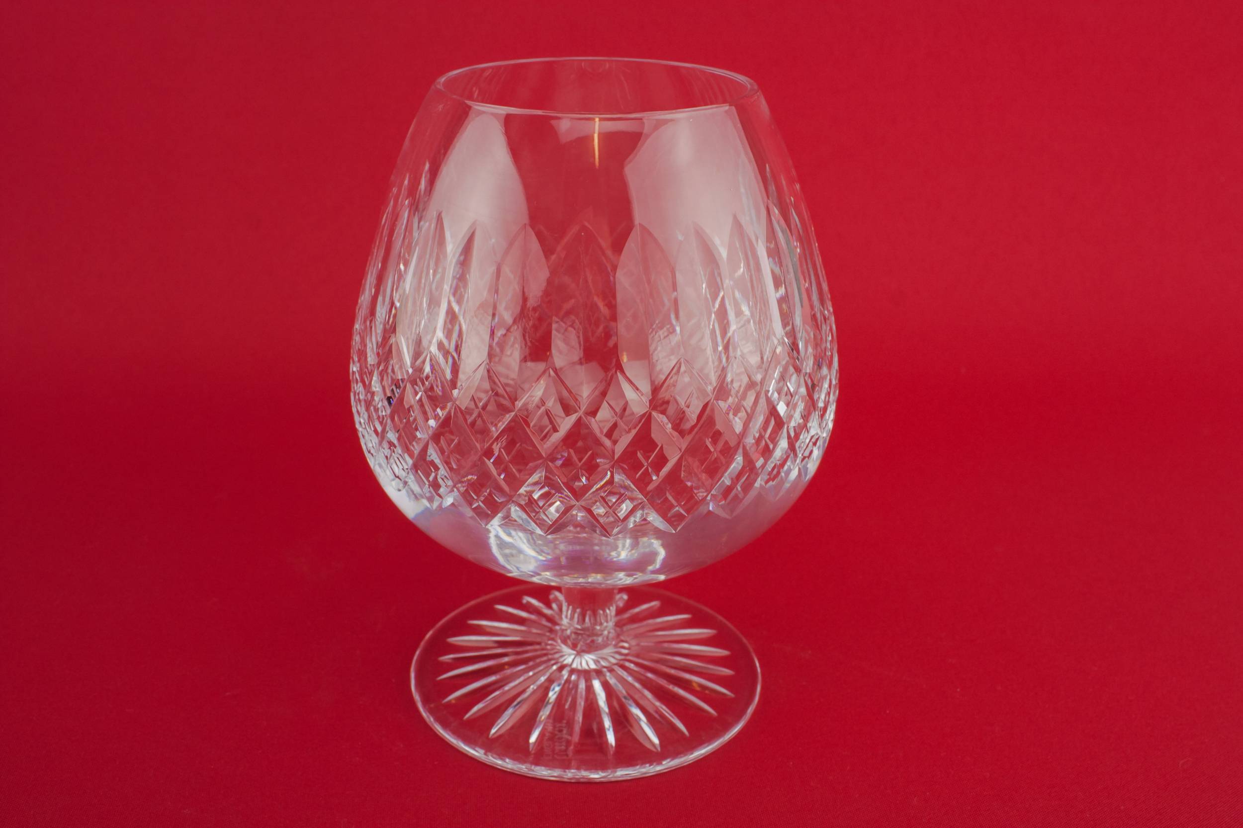 Crystal Large Crosshatch — 6 stem brandy glasses
