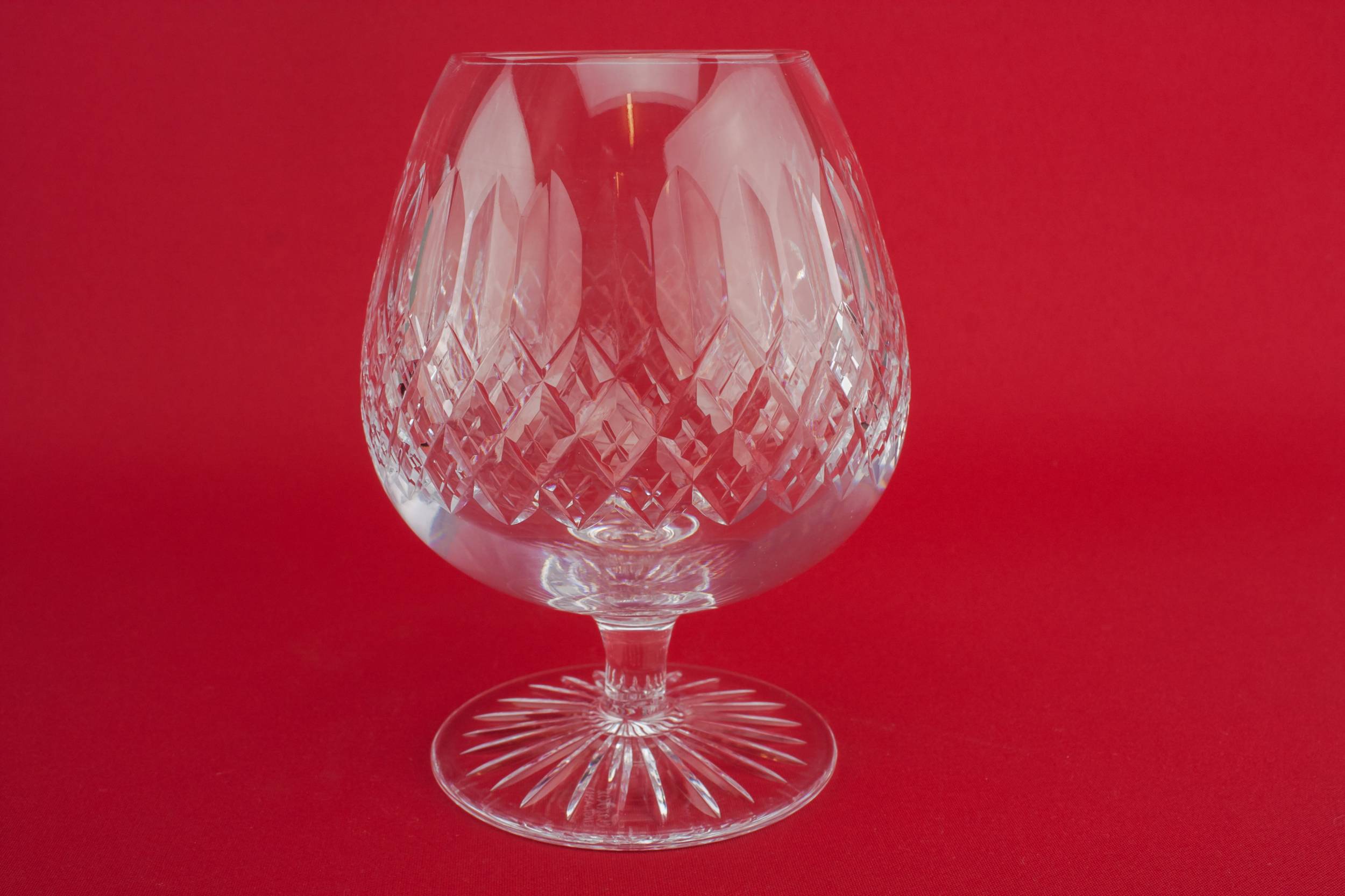Crystal Large Crosshatch — 6 stem brandy glasses 1