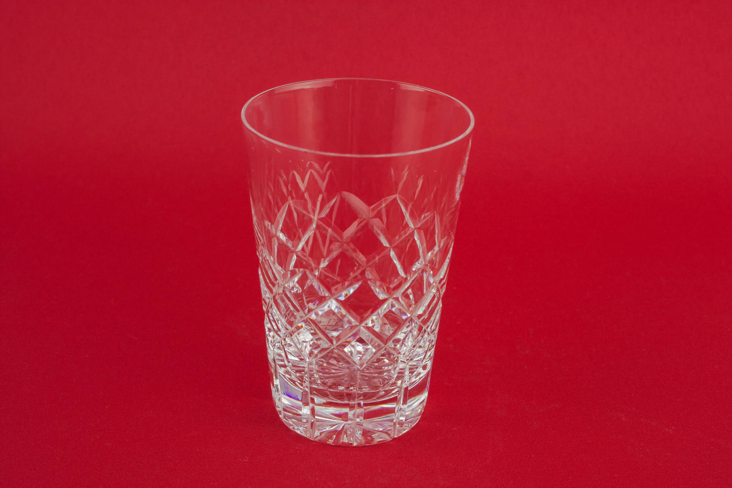 Crystal Retro Crosshatch — 3 tumbler whisky glasses