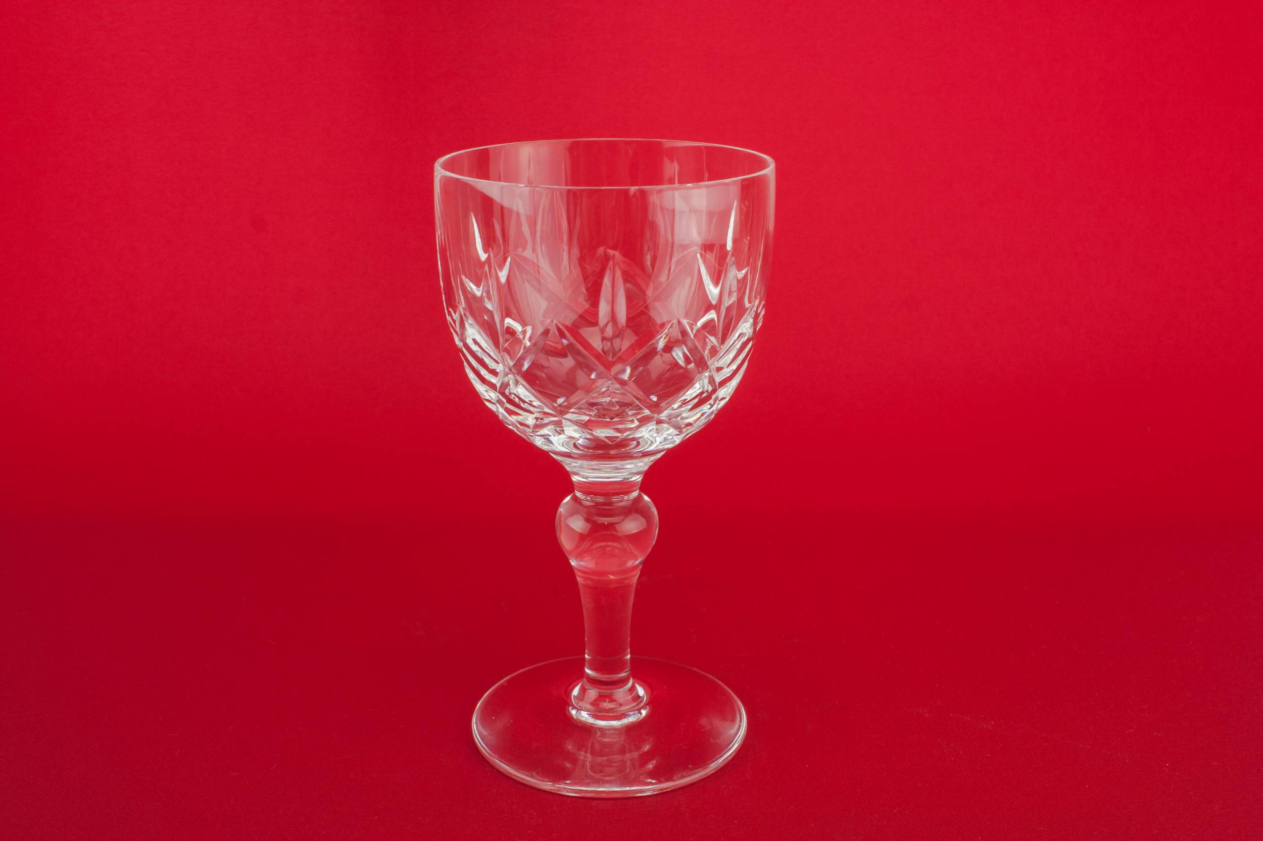 Retro Crystal Crosshatch — 4 dessert wine glasses