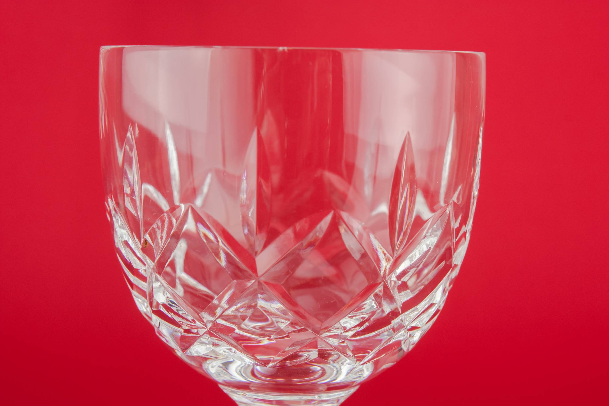 Retro Crystal Crosshatch — 4 dessert wine glasses 1