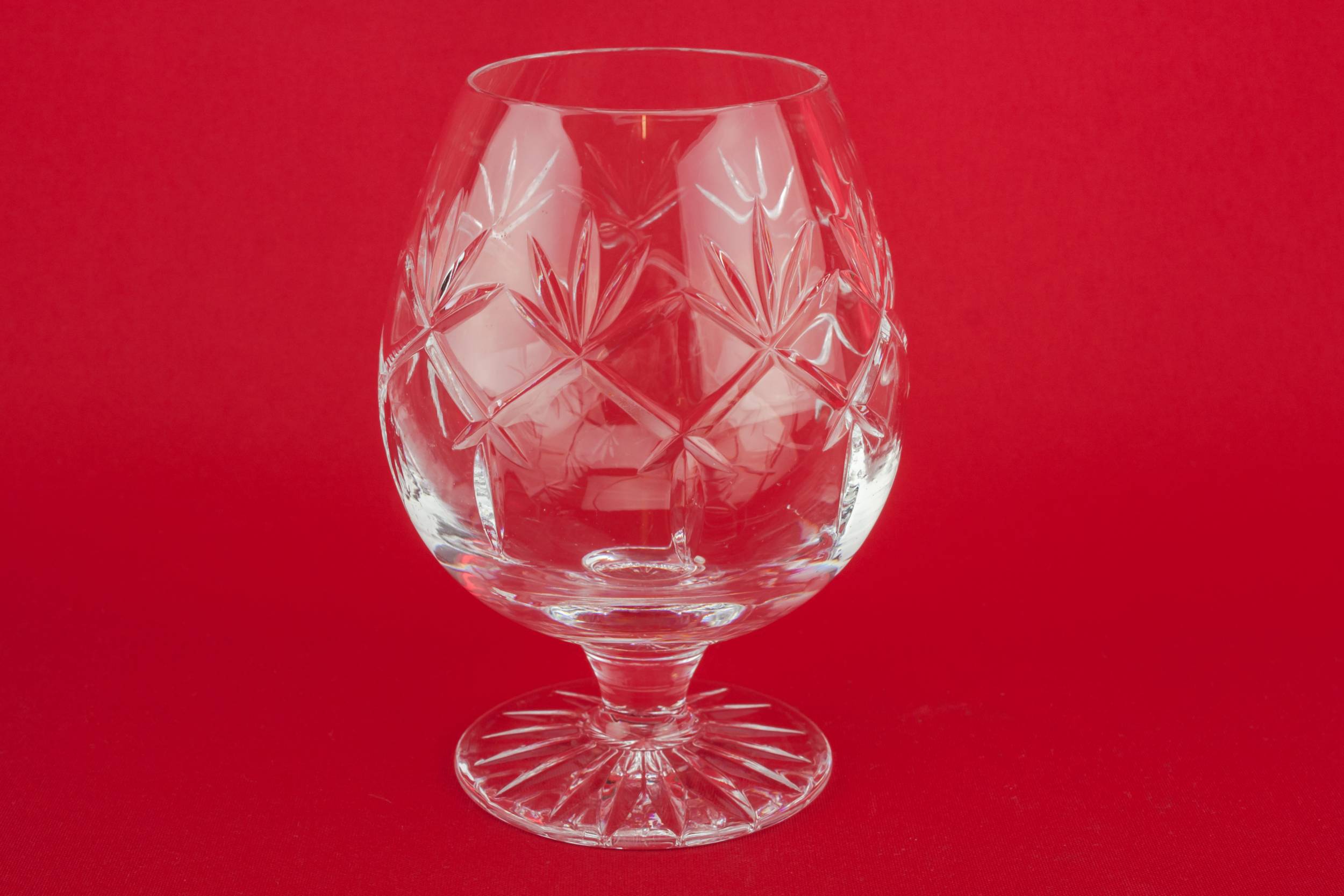 Crystal Cut Crosshatch — 4 crystal whisky glasses