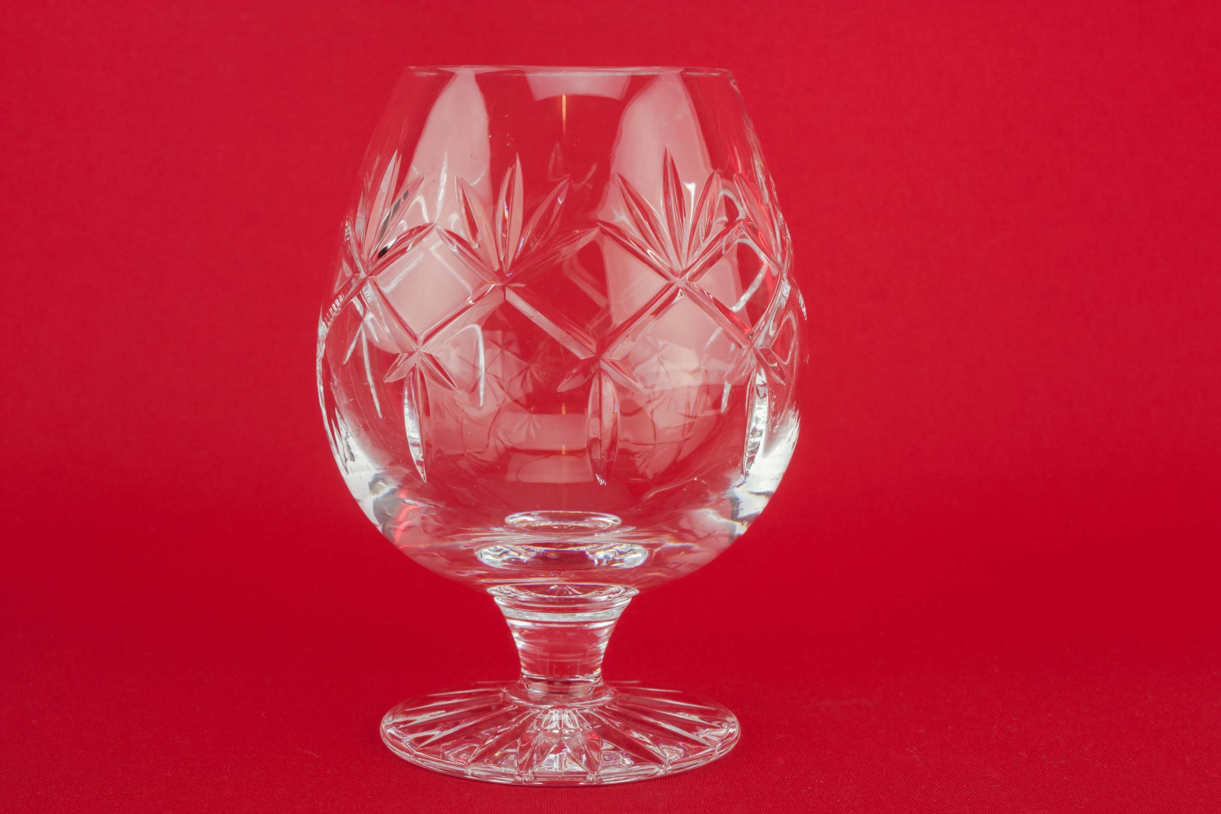 Crystal Cut Crosshatch — 4 crystal whisky glasses 1